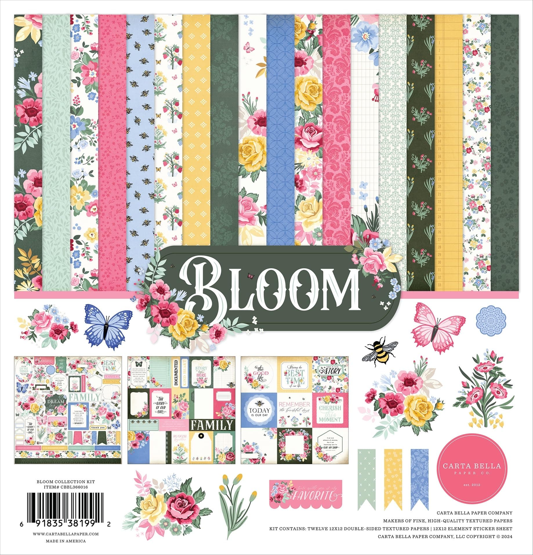 Echo Park Paper Collection Kit 12"X12"-Bloom