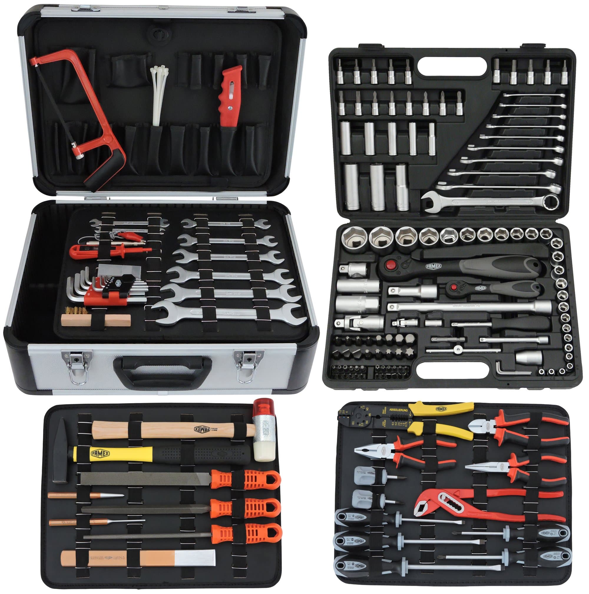 Famex Complete Mechanic's Tool Set with Socket Spanner Set/166 207 Pieces 719/13)