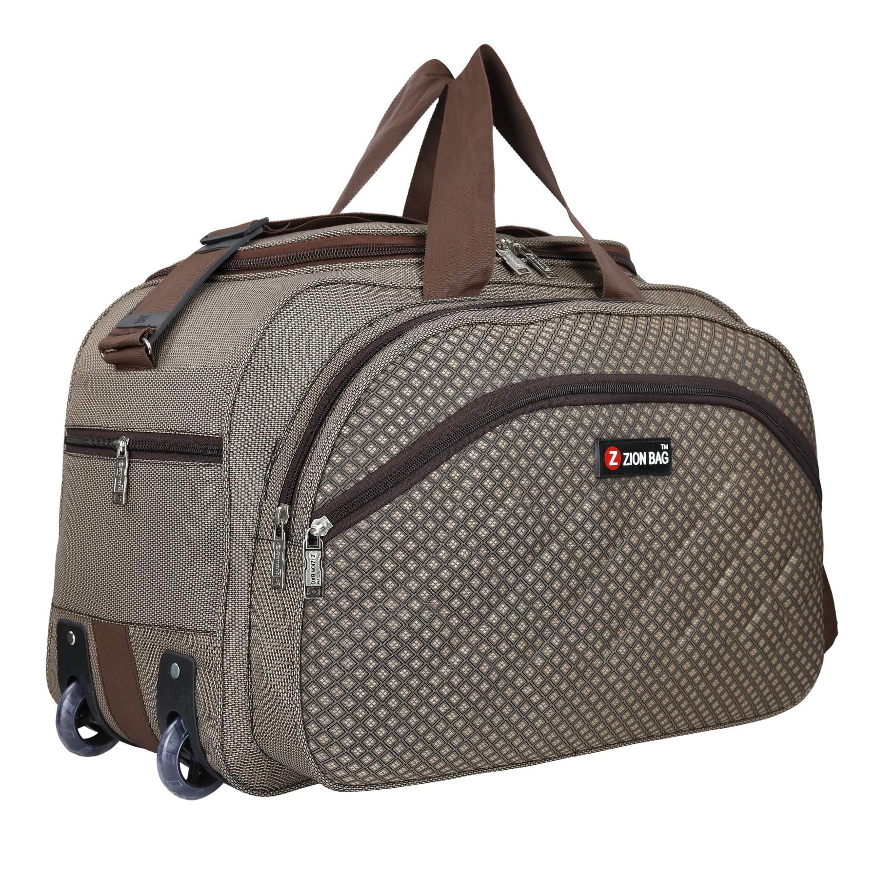 Zion Bag Polyester 35 Cms Duffle Bag(ZB34_ Brown)