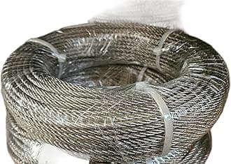 1mm 1.5mm 2mm 3mm 4mm 5mm 6mm 8mm Stainless Steel Wire Rope Cable Rigging Extra ASIN 316 A4 Marine Grade (Length: 25m, Diameter: 3mm)
