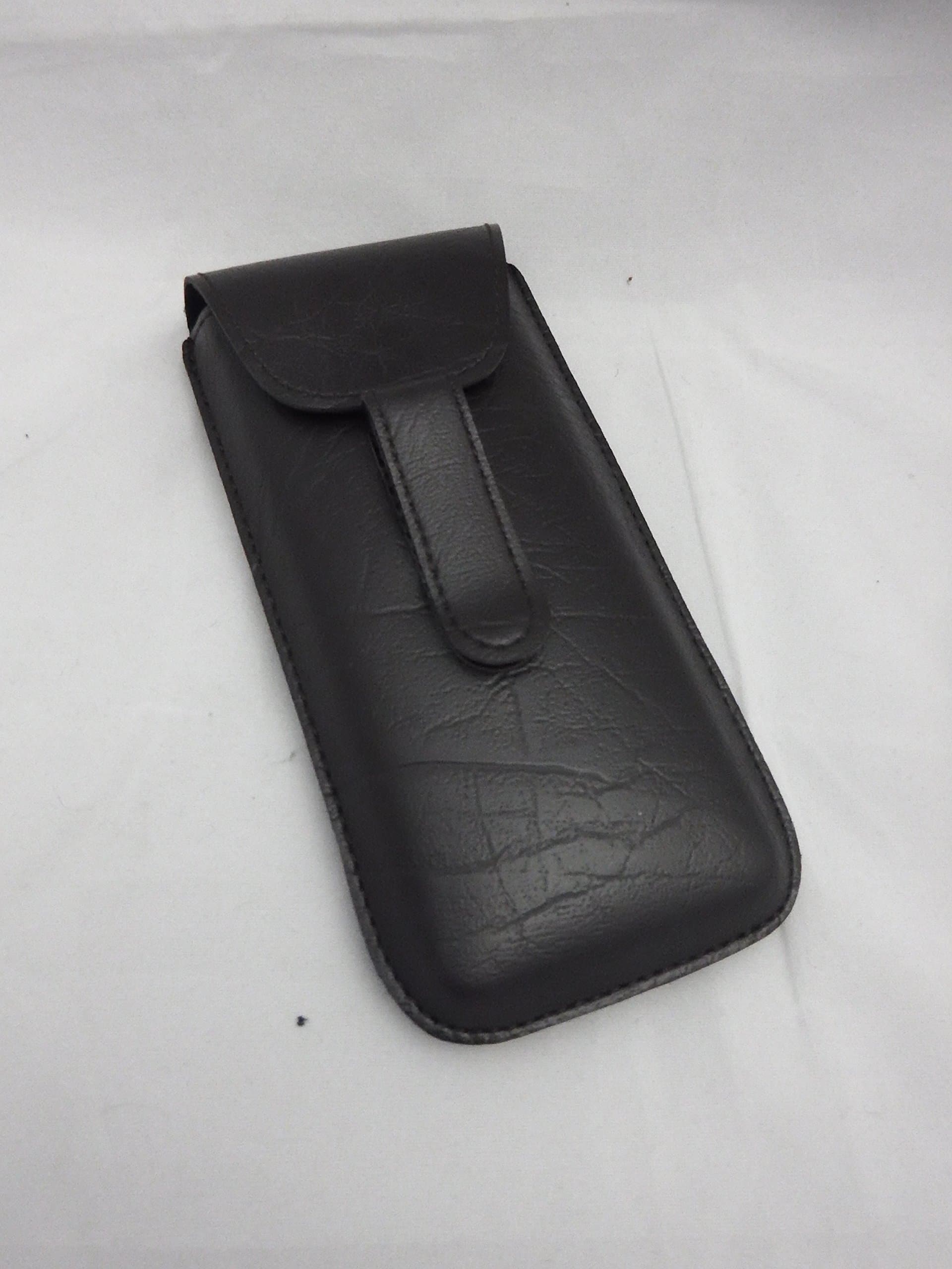 Small Brown SemiHard Pocket Clip Eyeglass case