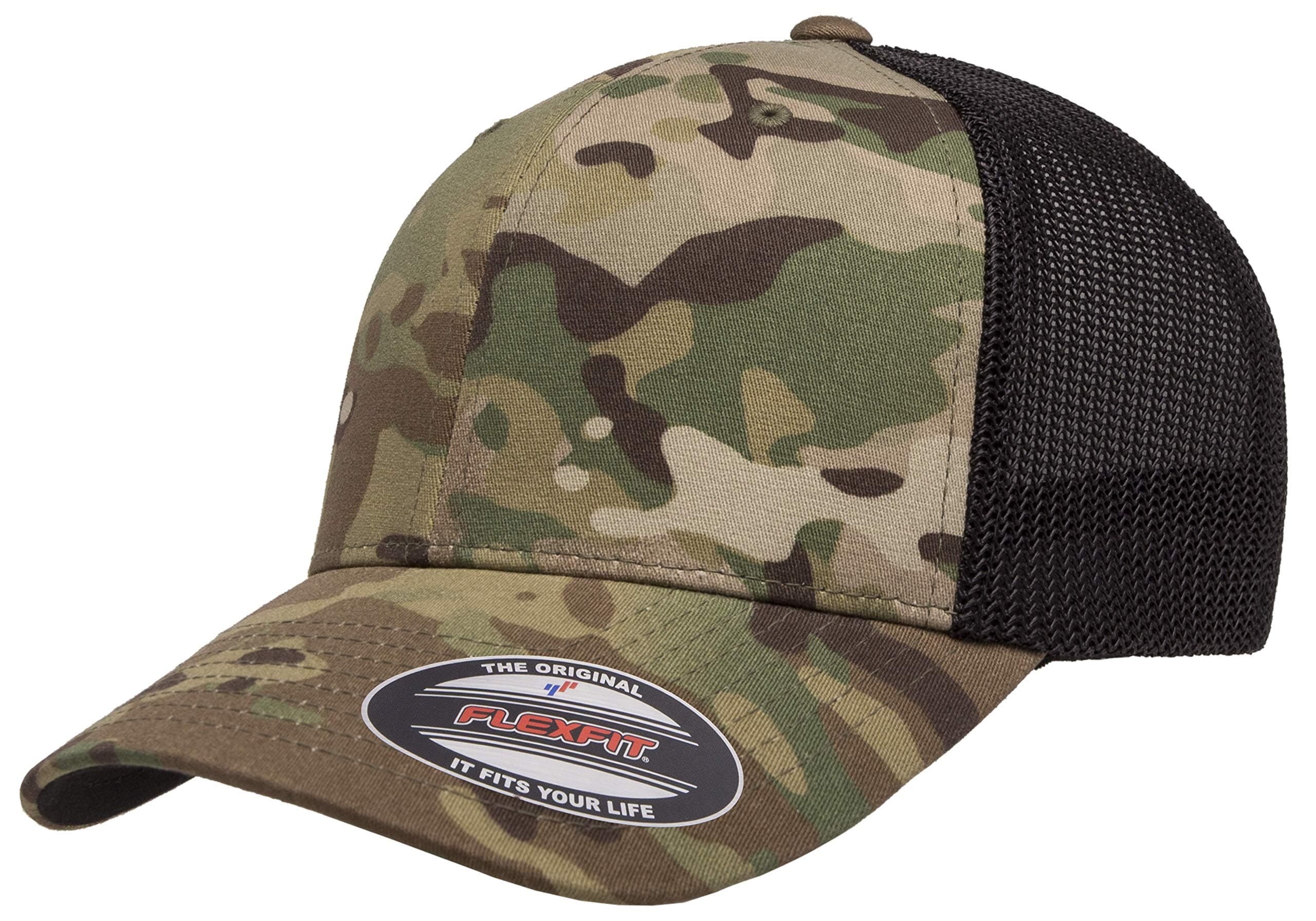 Flexfitmens Multicam Trucker Cap Hat, Multicam, One Size US