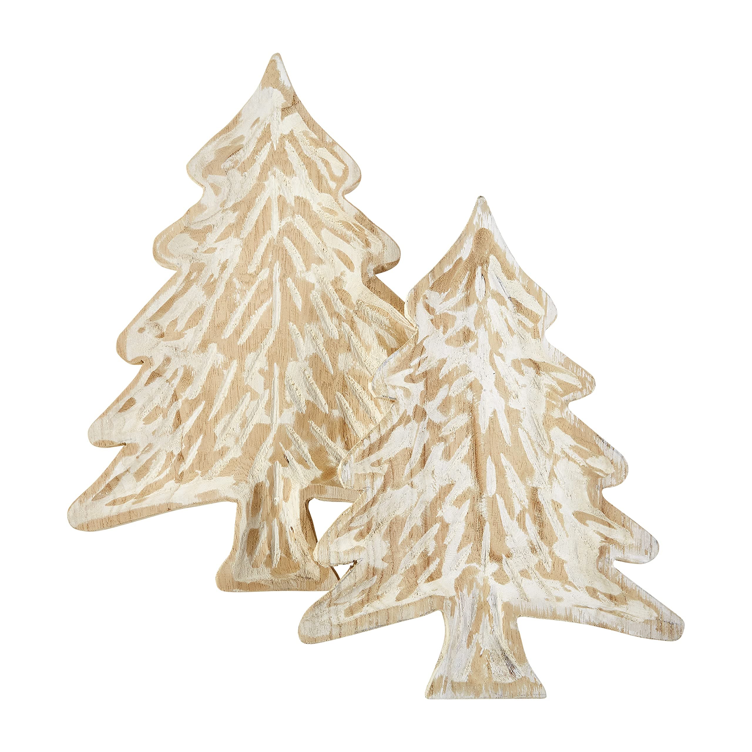 Mud PieChristmas Tree Tray Set, Small 12 1/2" x 9" | Large 14 1/2" x 11 1/4"