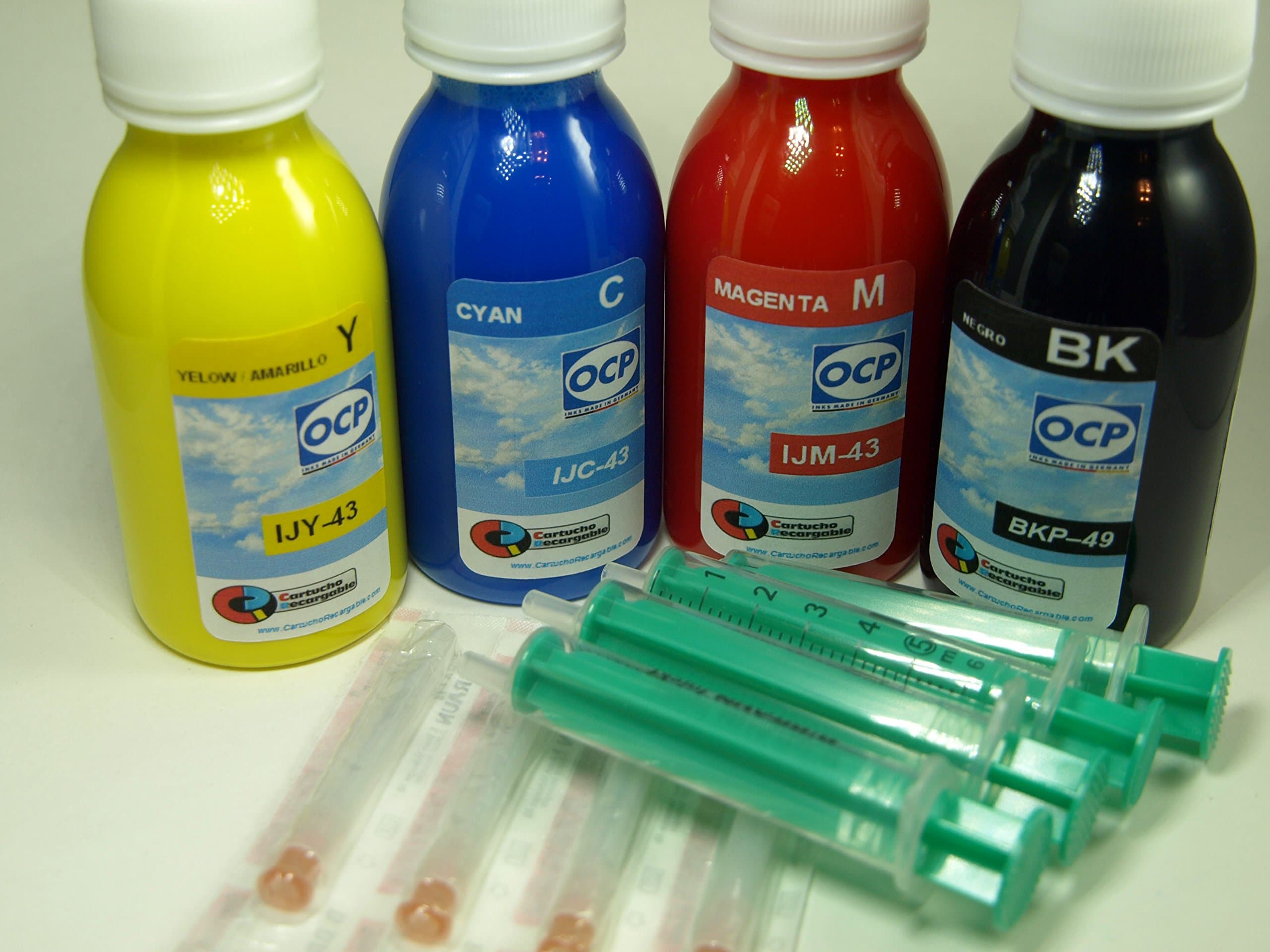 920HP Pack of 4 x 100 OCP Inks Especially Suitable for Refilling Cartridges and CISS Series: 920 HP