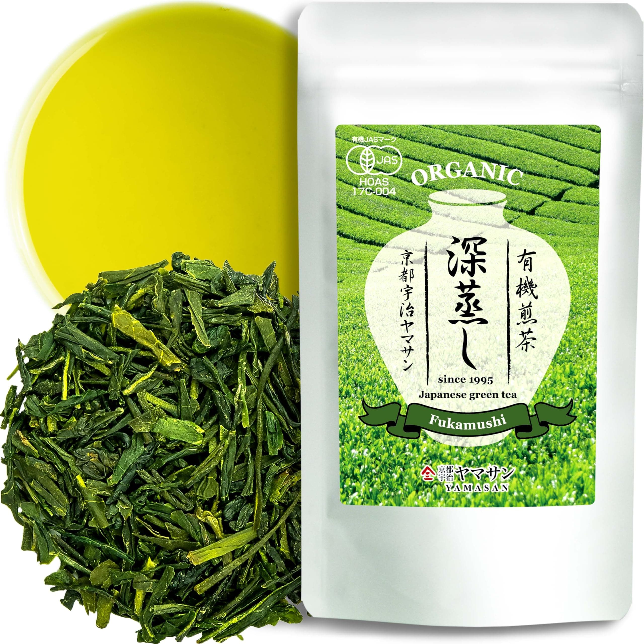 YAMASAN KYOTO UJI Sencha Fukamushi - Deep Steamed Sencha Green Tea - Japanese Loose Leaf Green Tea, 80g