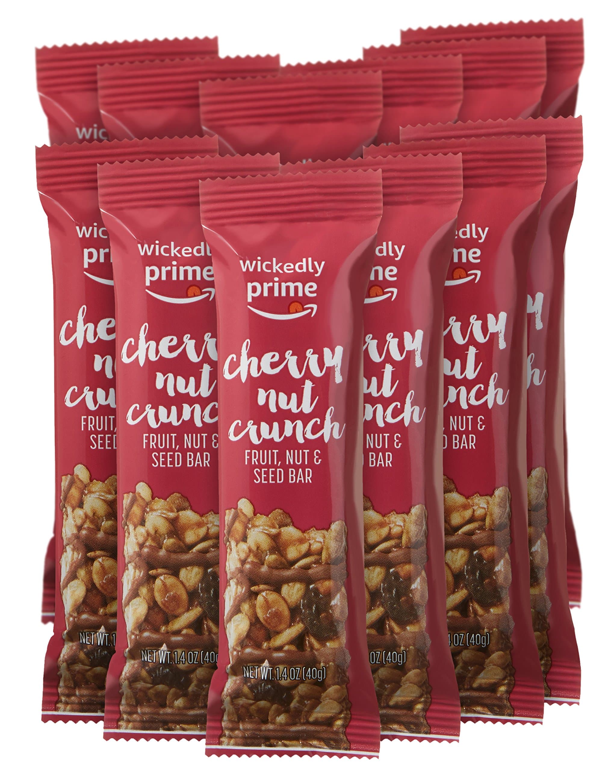 Wickedly Prime Fruit, Nut & Seed Bar, Cherry Nut Crunch, 1.4 Ounce, 12 Count