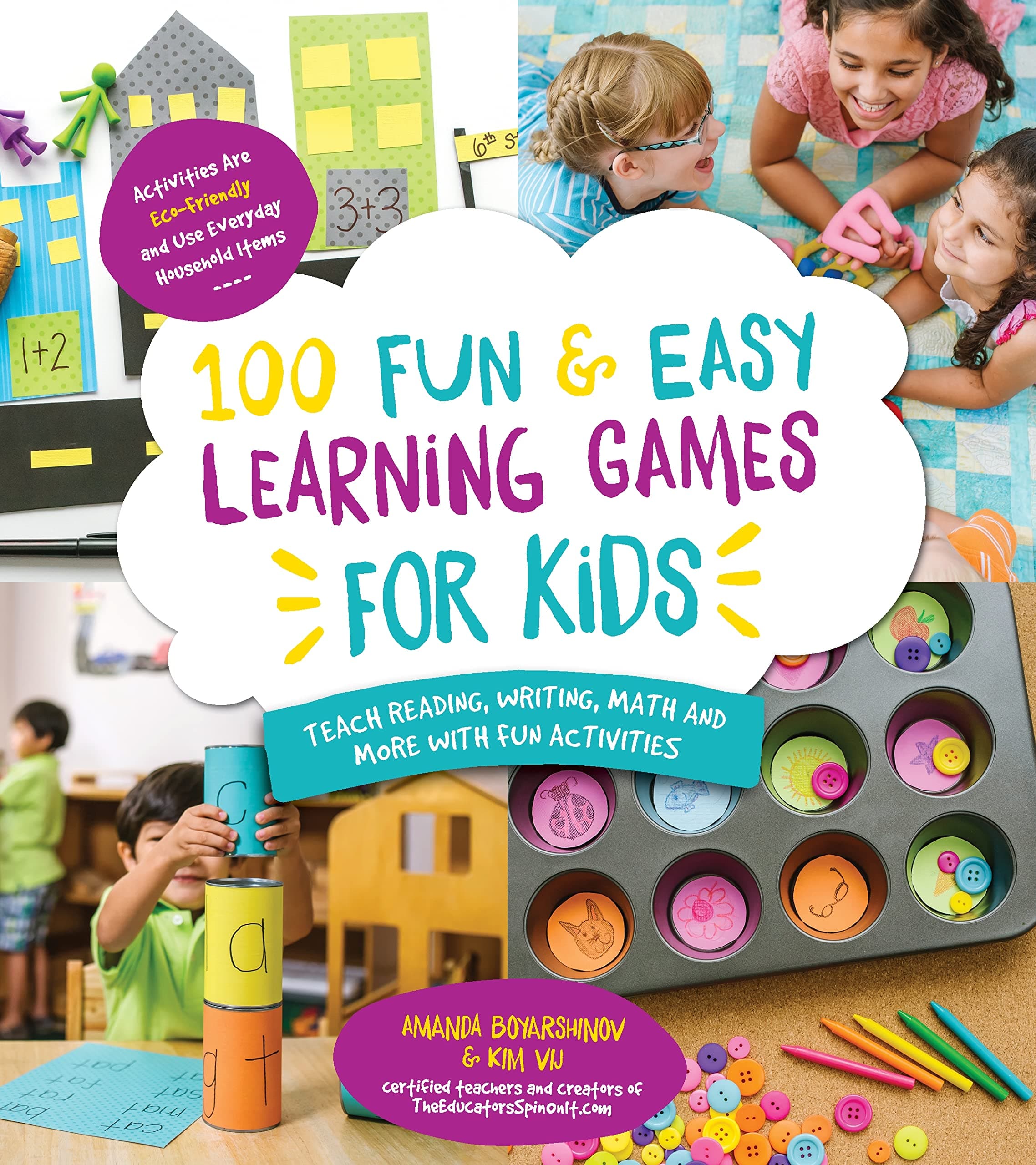 100 Fun & Easy Learning Games for Kids: Teach Reading, Writing, Math and More With Fun Activities Paperback – May 24, 2016