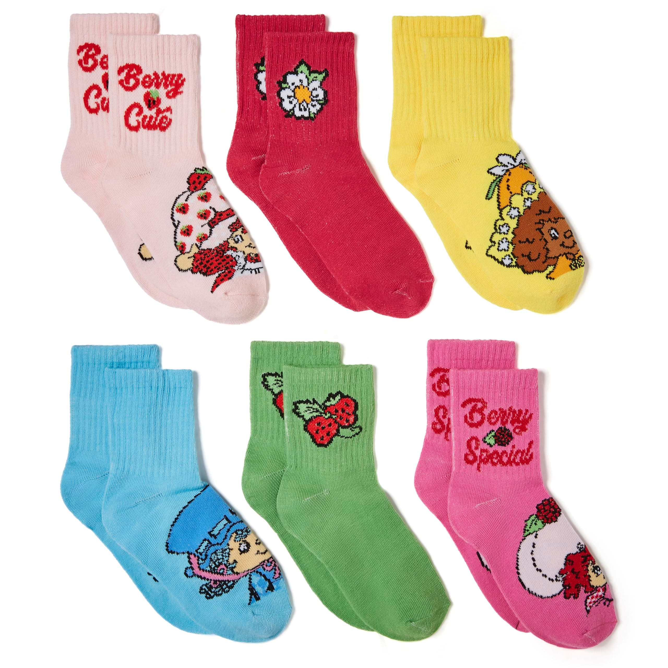 girls 6 Pack Capri Socks
