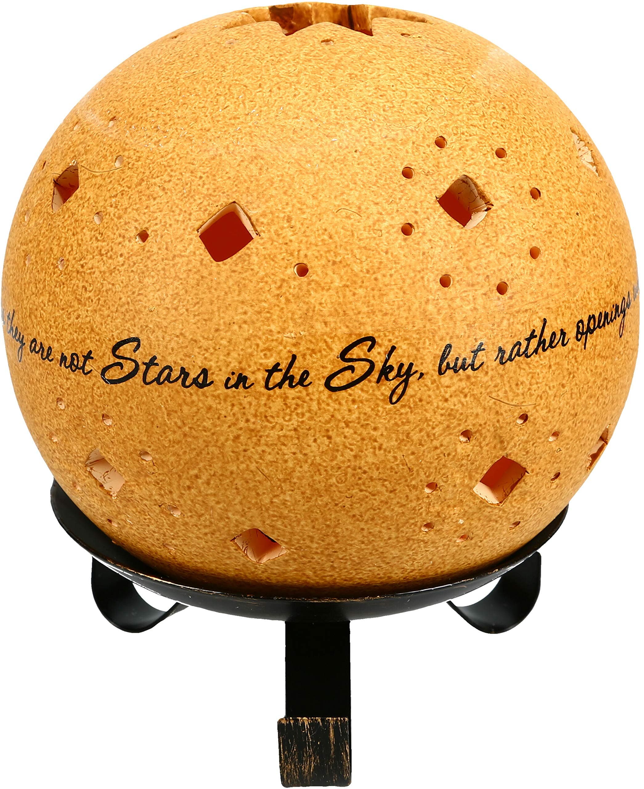 Pavilion - Comfort Candles - in Memory - Includes Tea Light Candle and Stand, 6-1/2-Inch, Star Pierced Round