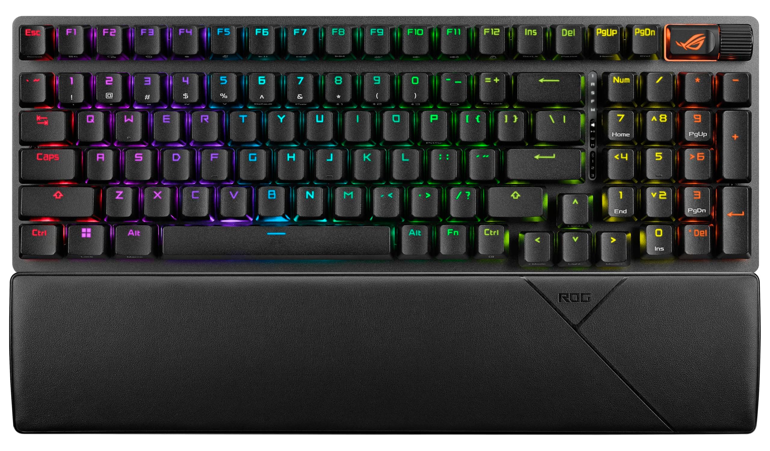 ASUS ROG Strix Scope II 96 Wireless Mechanical Gaming Keyboard – 96% Full-Size, Tri-Mode Connectivity, Hot Swappable Pre-lubed ROG NX Storm Clicky Switches, PBT Keycaps, RGB, PC/Mac Support - Black