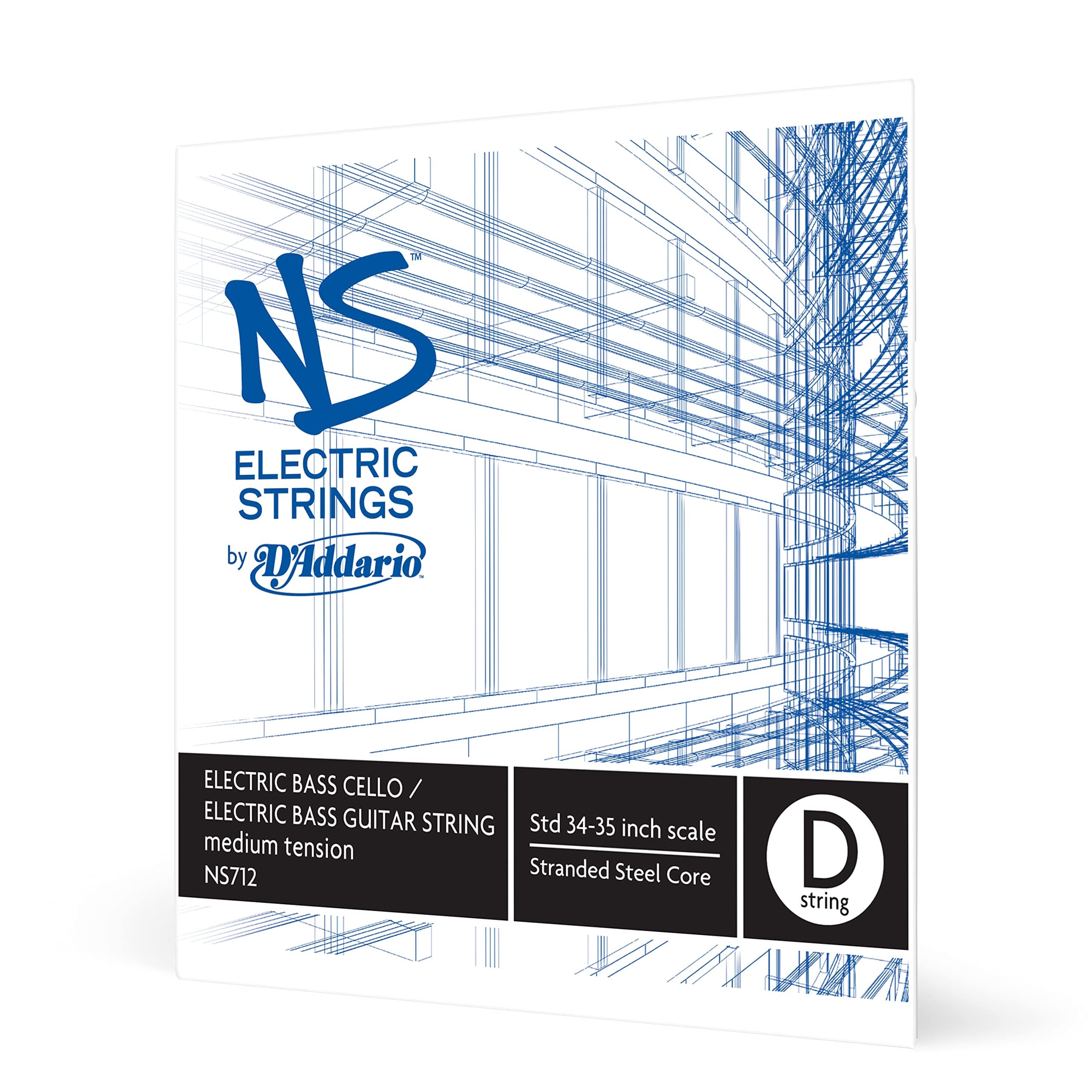 NS Electric Bass/Cello Single D String, 4/4 Scale, Medium Tension