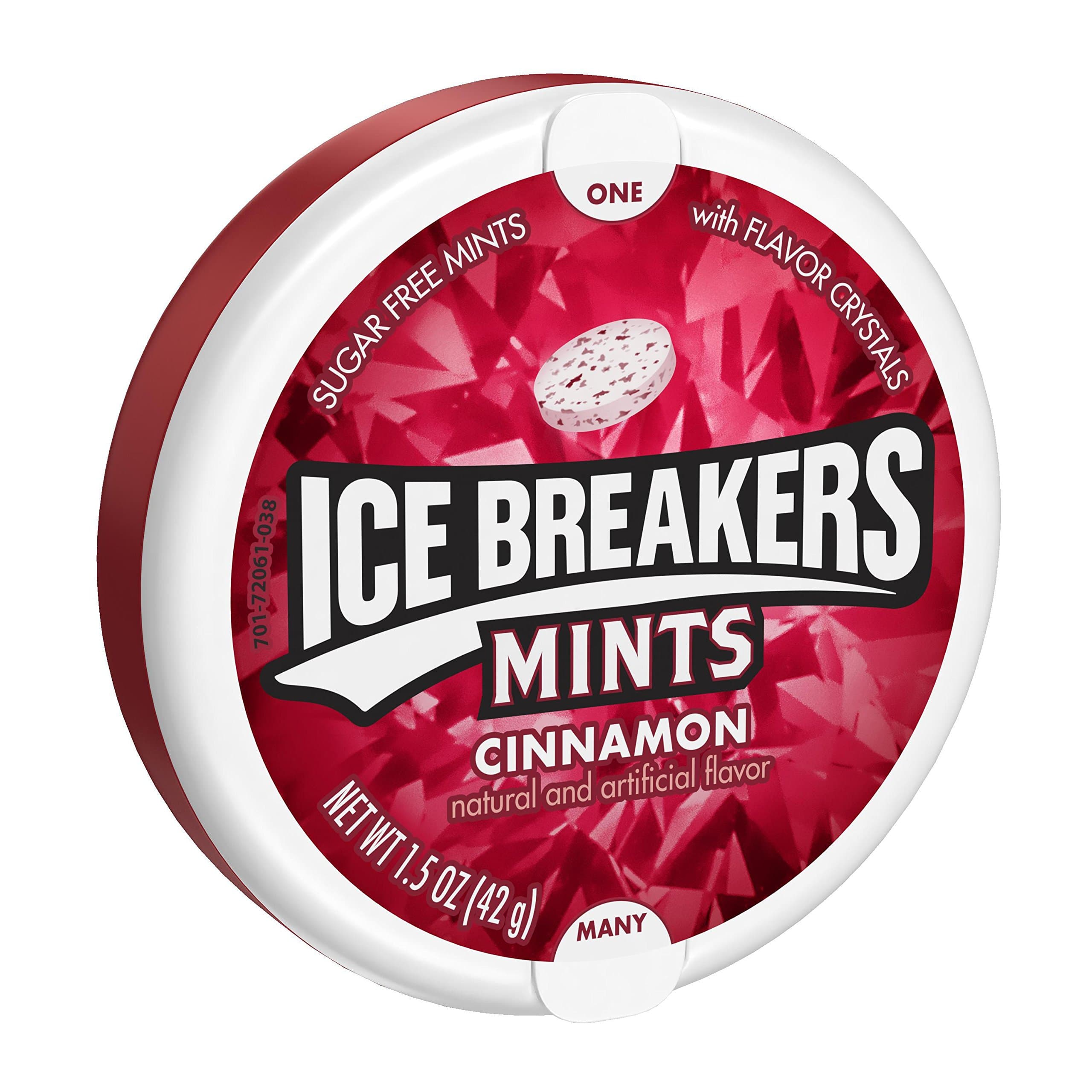 Ice Breakers Sugar Free Mint Candies, Cinnamon, 1.5 Ounce (Pack of 16)
