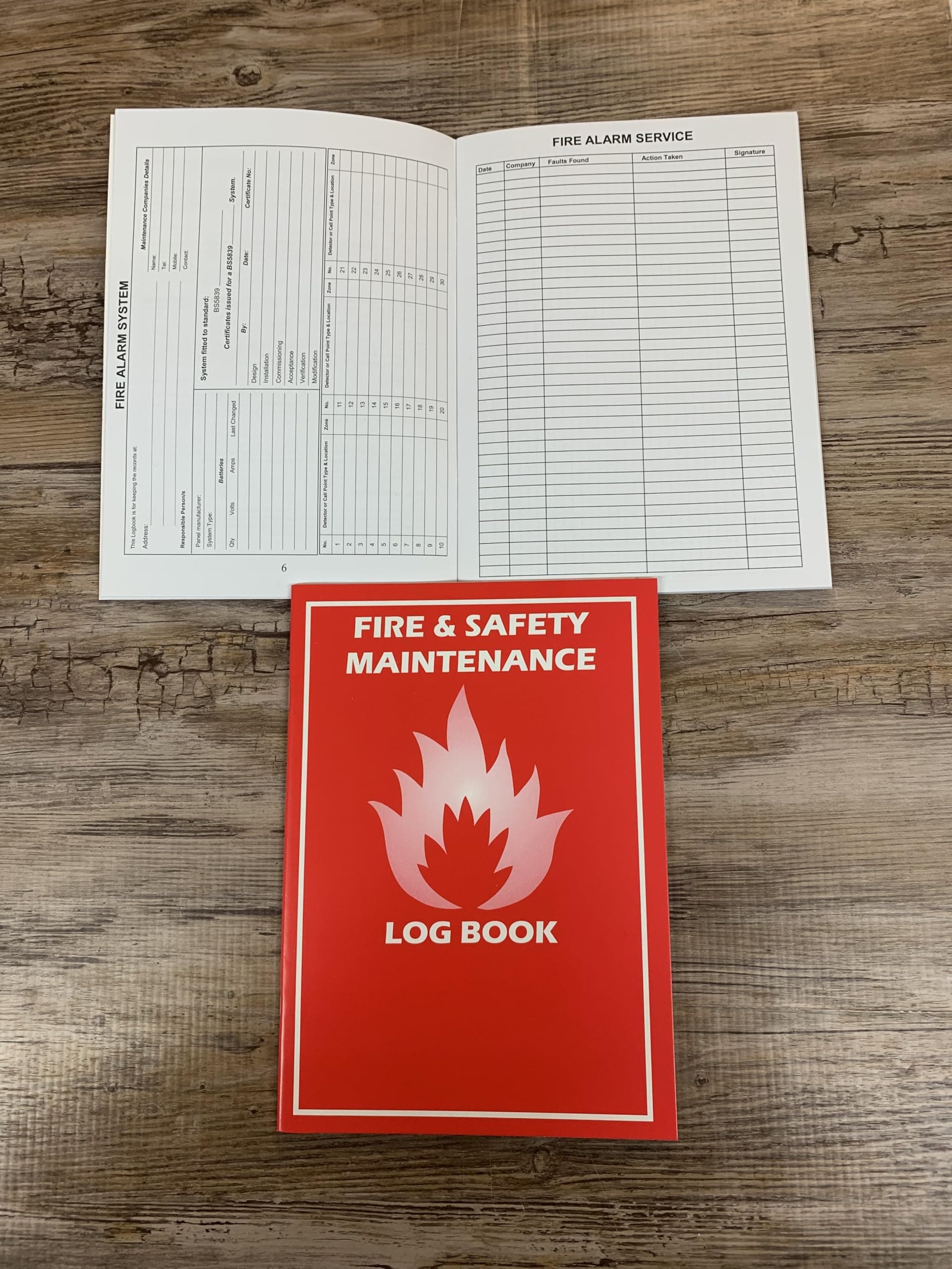 FIRE Log Book A4 Compliant Landlord Security Safety
