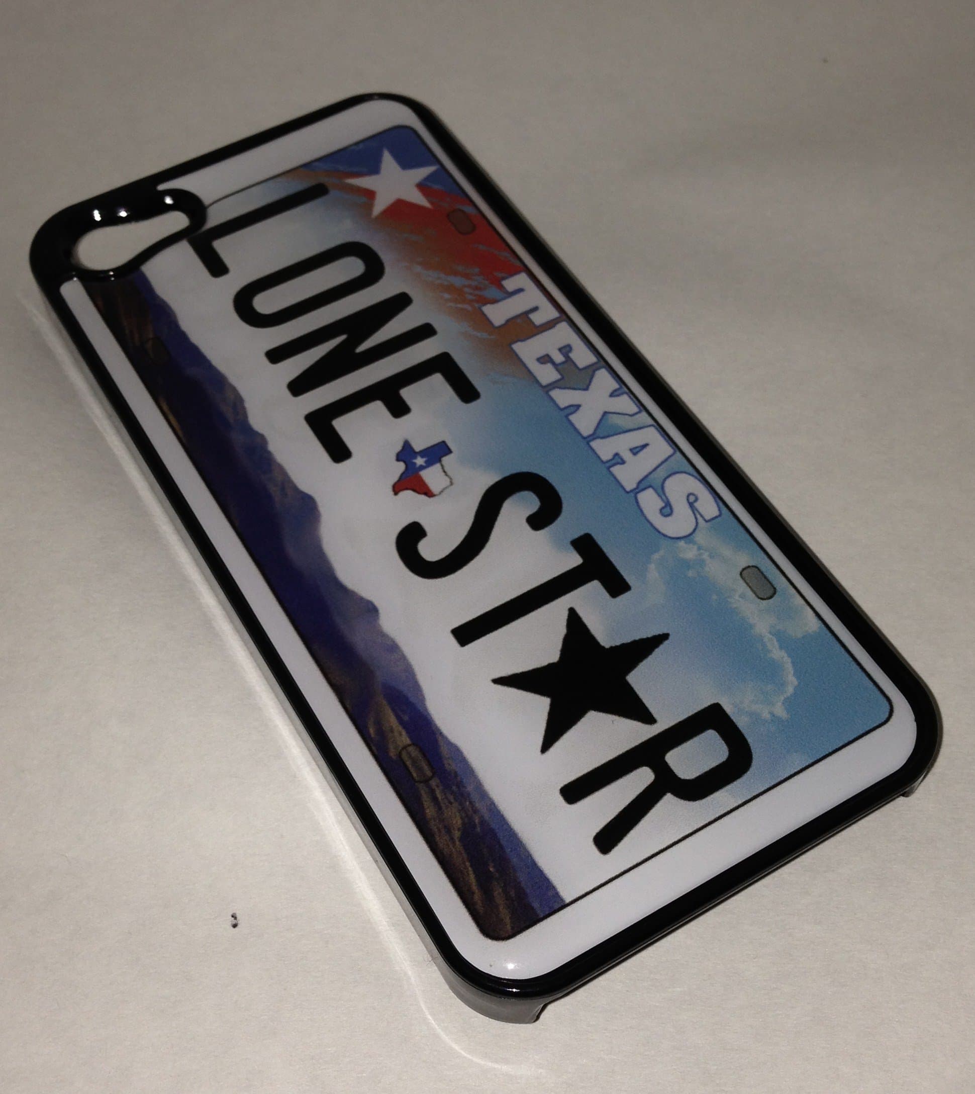 Texas Lone Star State License Plate iPhone 5 BLACK Plastic Case