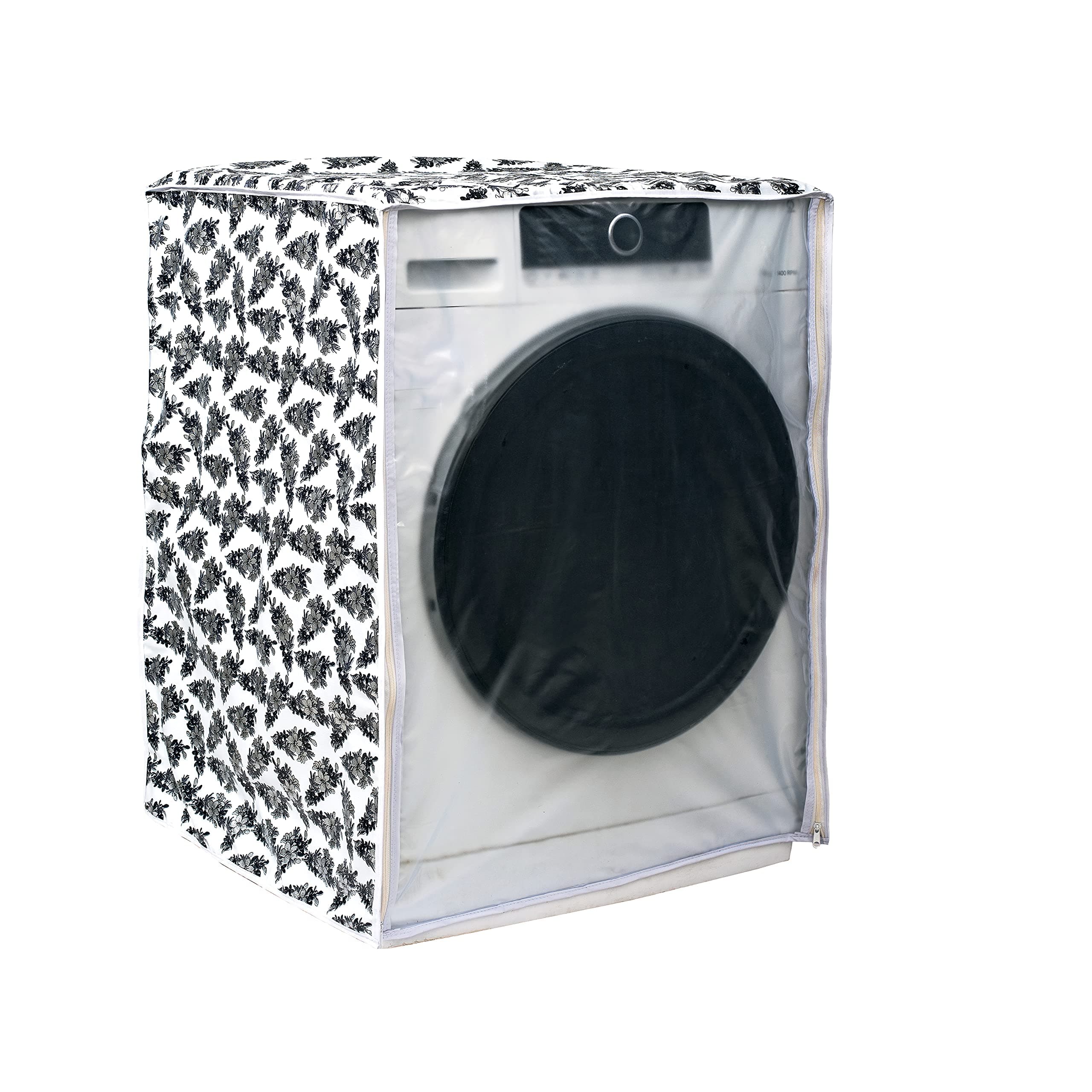 Classic® Front Load Washing Machine Cover Suitable for LG 7 Kg & 7.5 Kg (60cmsX63cmsX81cms, Black & White)