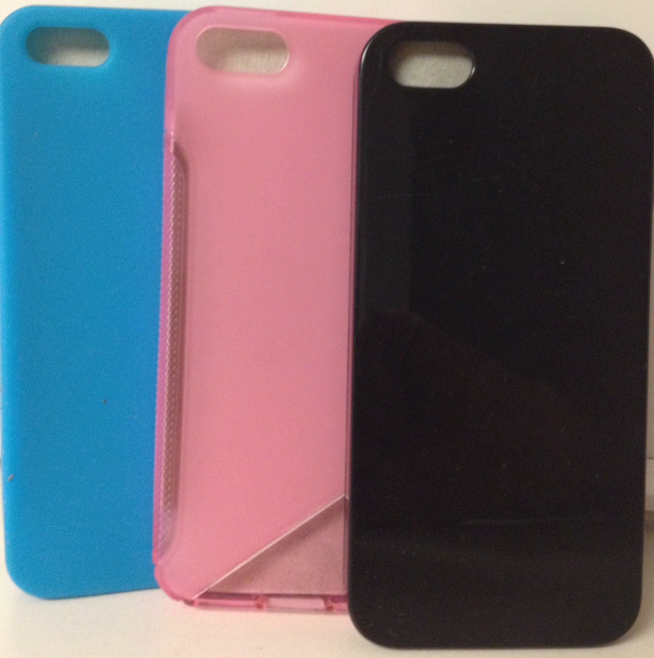 iBRIGHT iPhone 5 Cases- pack of 3 cases Black, blue, and Pink