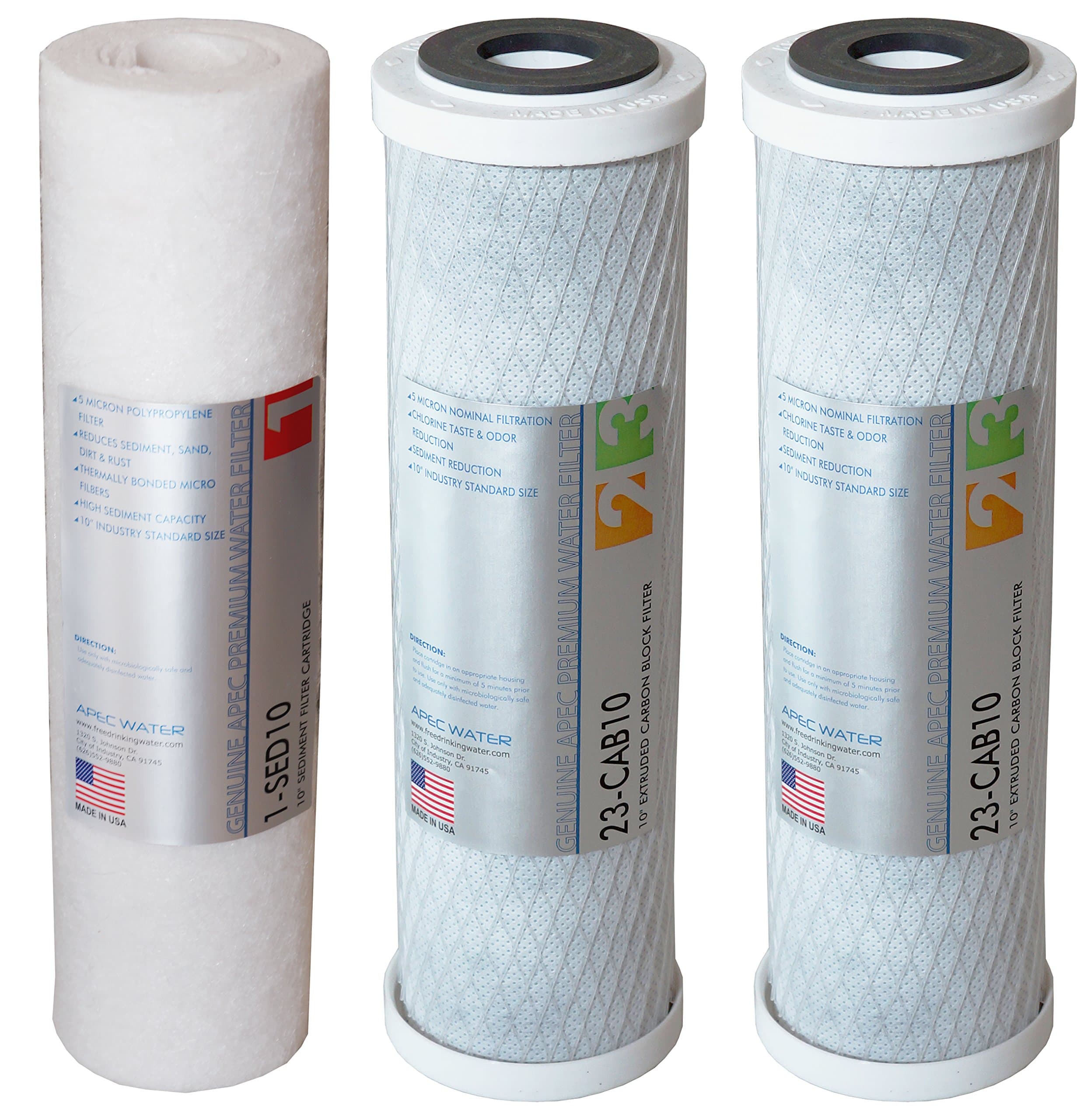 Systems ULTIMATE Series US Made Stage 1, 2 & 3 Replacement Filter For Undersink System(FILTER-SET)