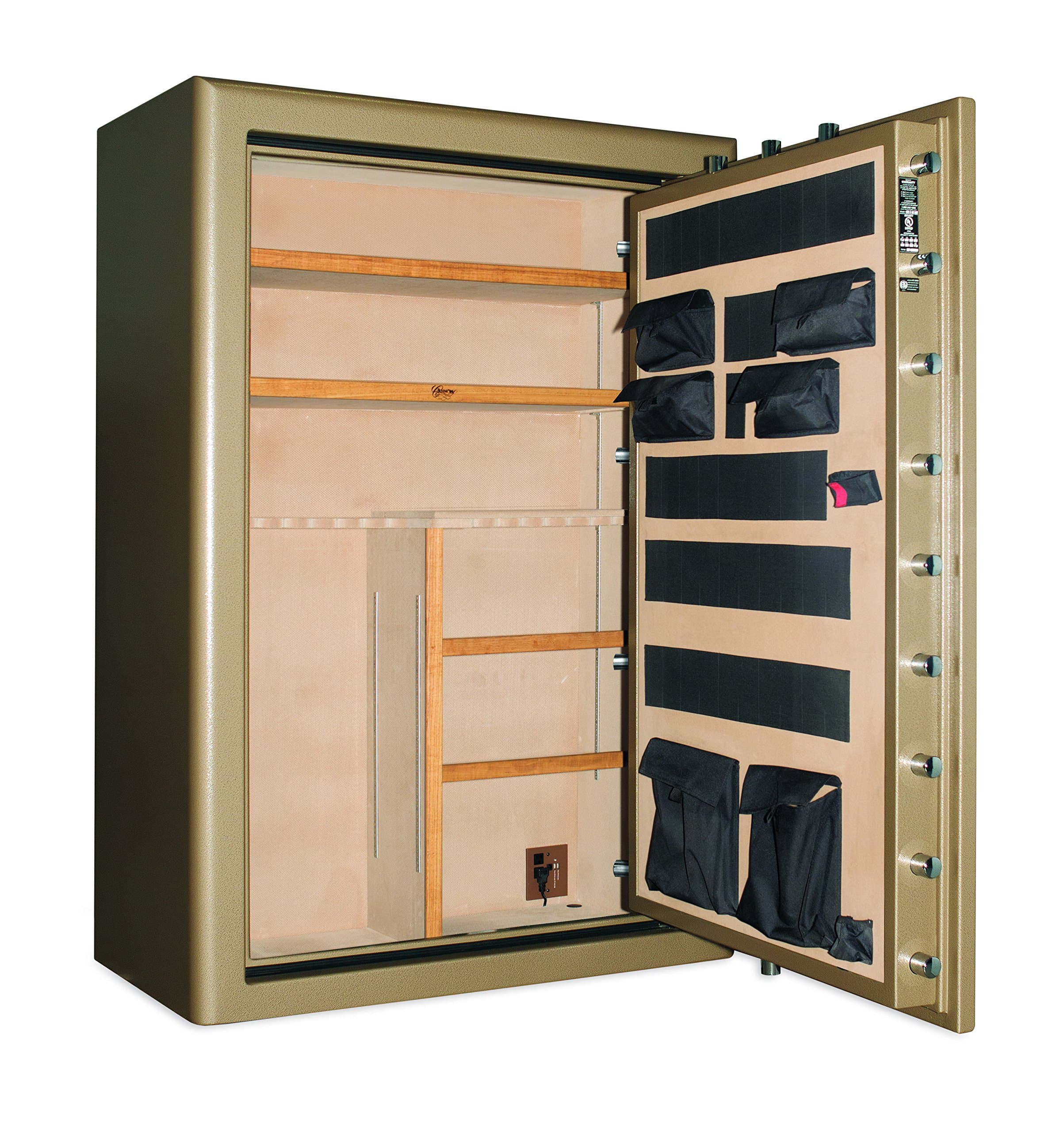 CO54-H3FDC-15 Commander Series Fire Safe with Power Supply, High Security Ul EMP Lock and Gun Capacity of 48 Guns, Hammertone Beige