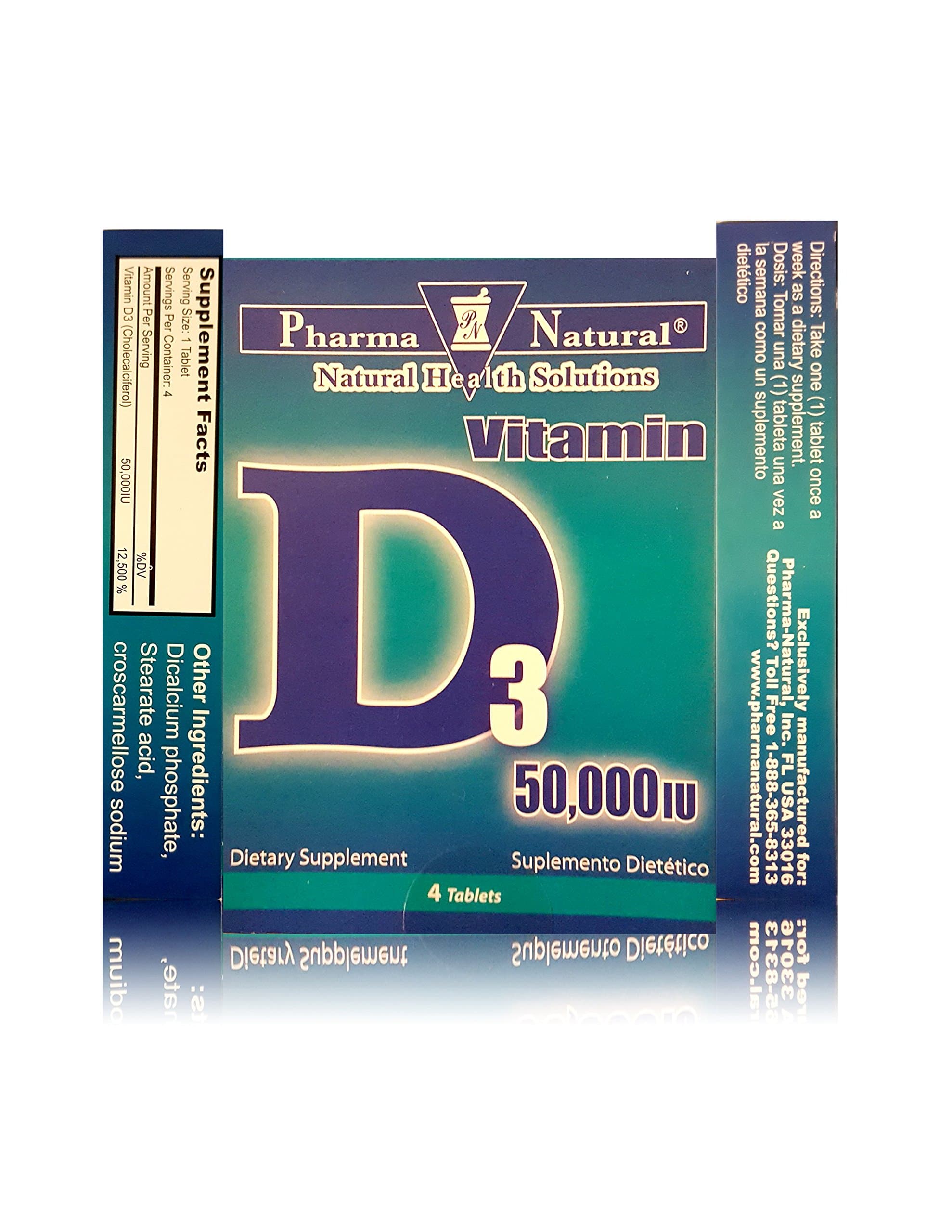Vitamin D3 50,000 IU, 4-Tablet Pack