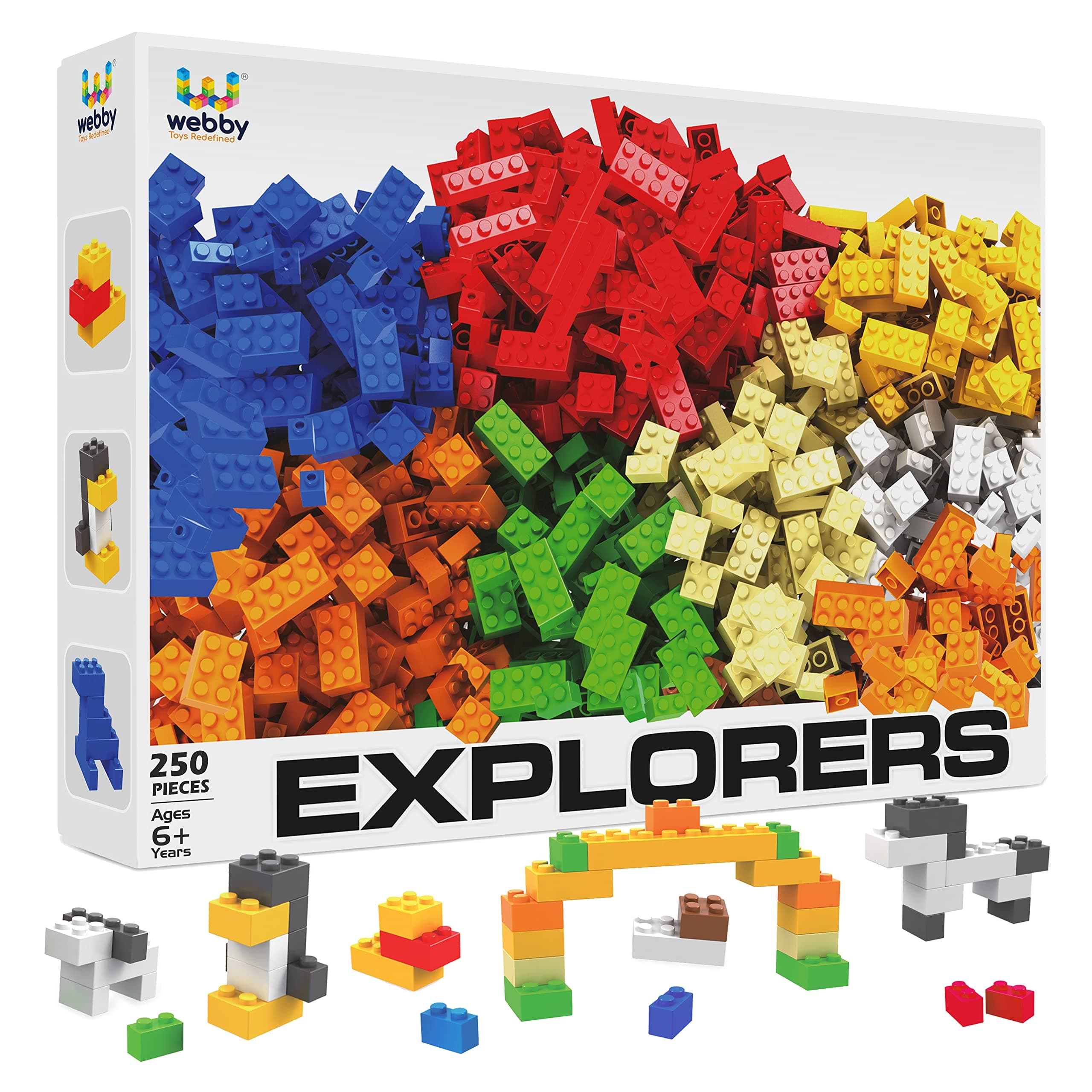 - Webby Kids ABS Building Blocks | Self Imagine Construction Set for 6+ Years Kid | Multicolour (250 Pieces)