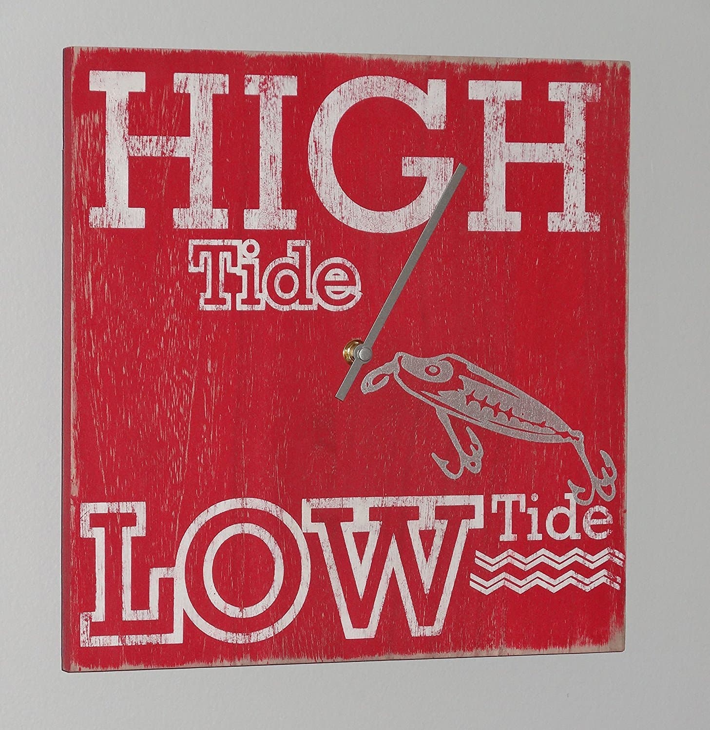 CLEARANCE - Tide Clock - Handmade - Coastal Gift - Fish Lure