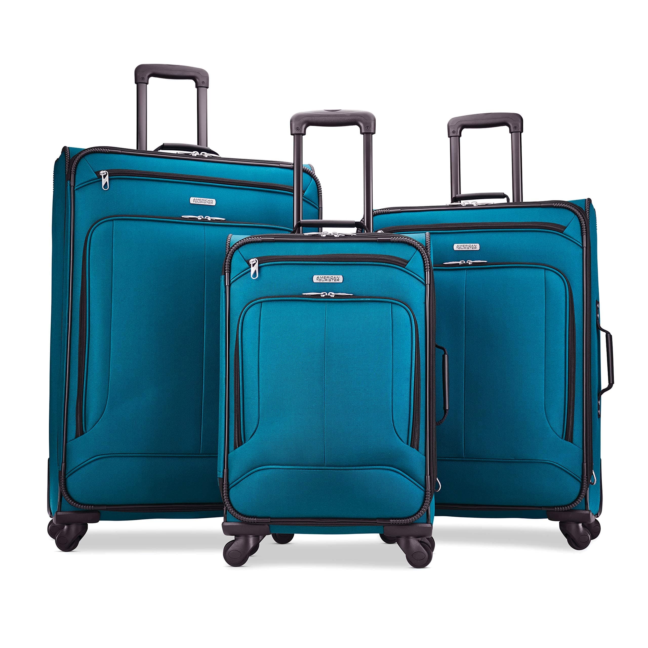 Pop Max Softside Luggage with Spinner Wheels, Teal, 3-Piece Set (21/25/29)