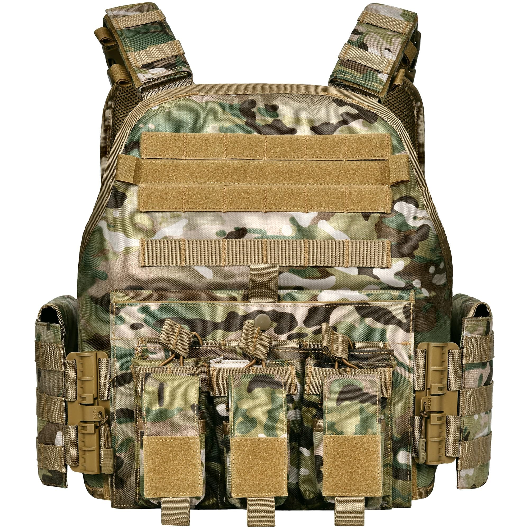 GFIRE Tactical Vest - Airsoft Lightweight Modular 3D Breathable Quick Release Vest, Fully Adjustable Tactical Gear for Training