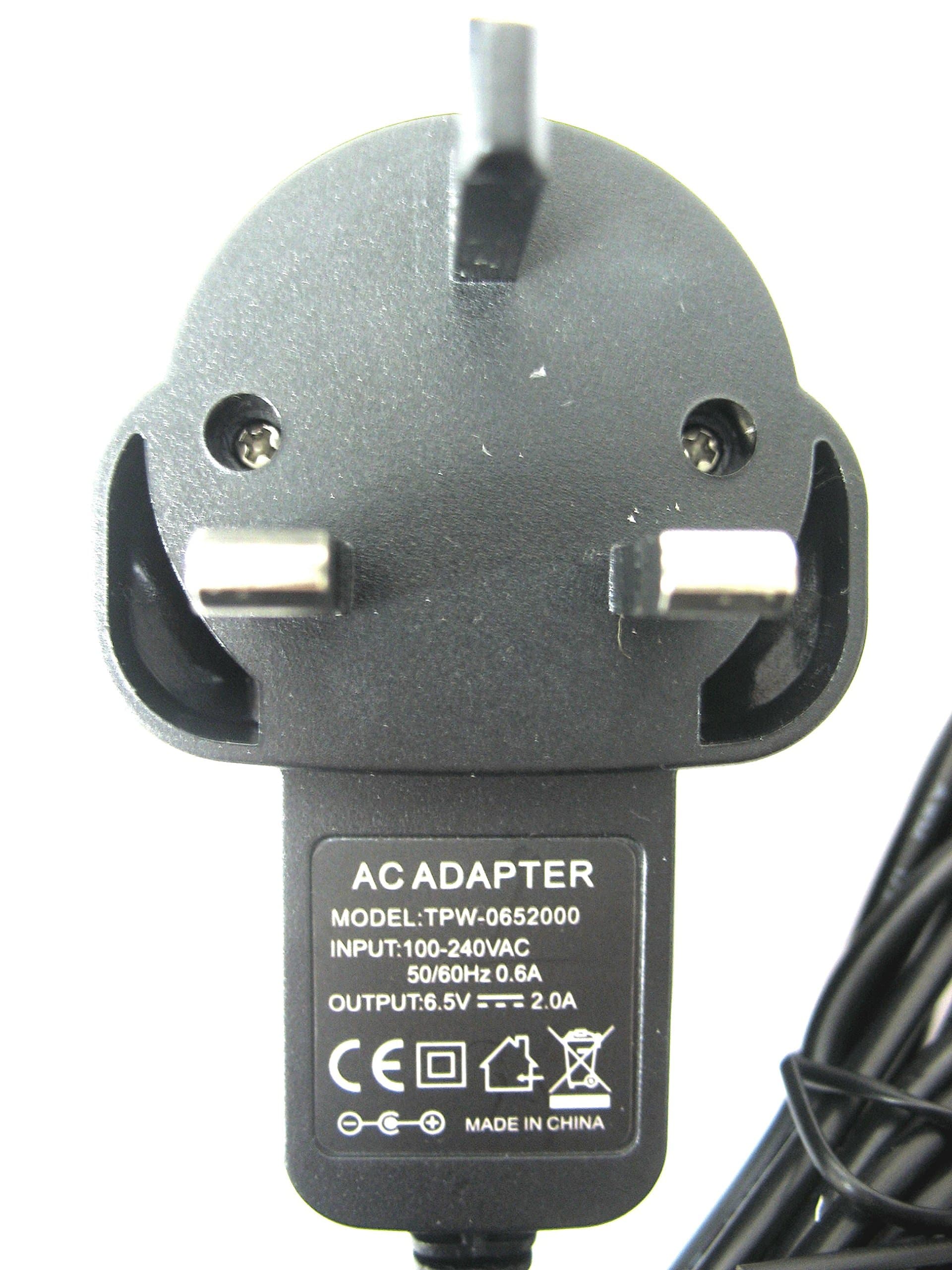2000ma(2a) 6.5v(6.5 volt) 13w AC/DC (DC Output) Power Adaptor/Supply/Charger