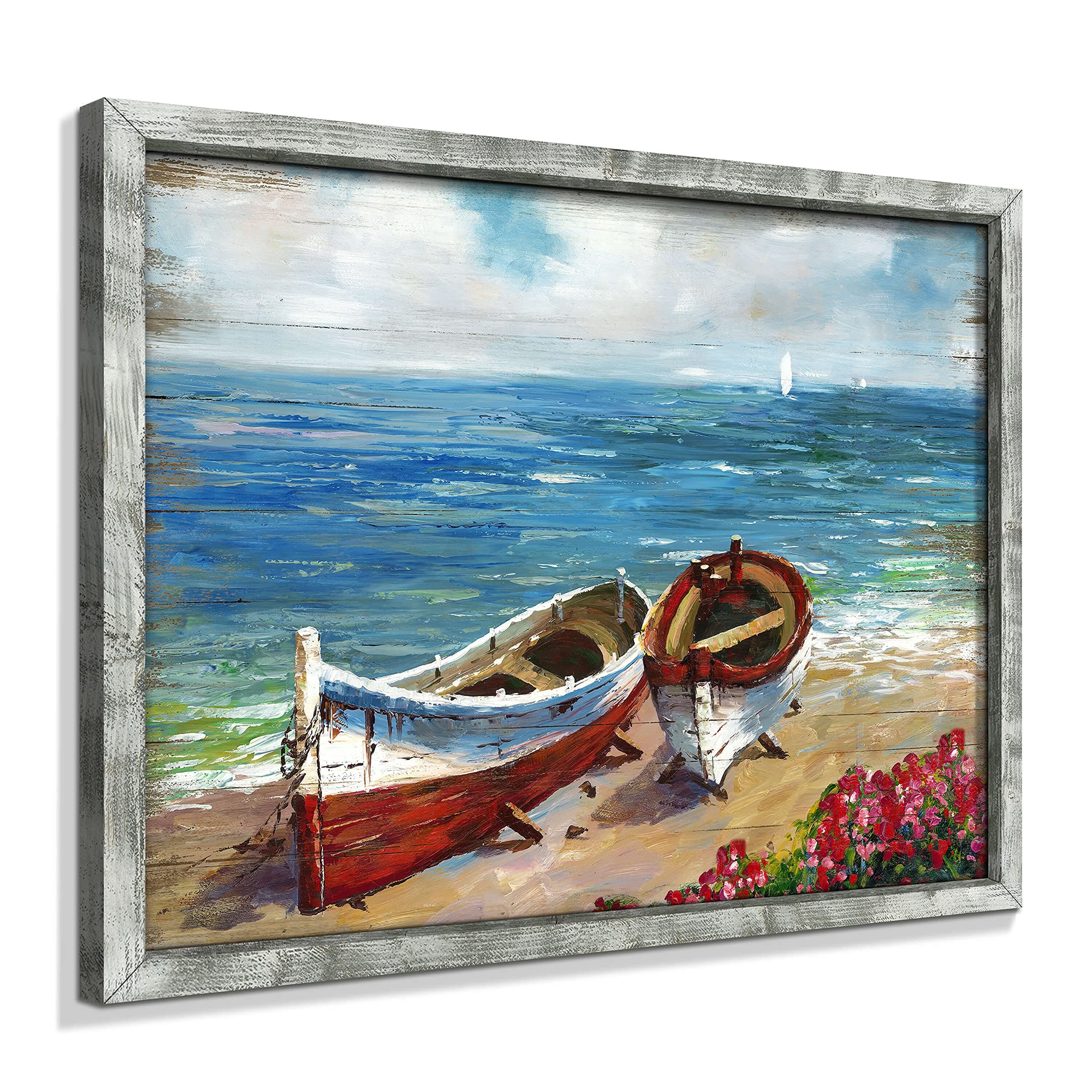 Abstract Boat Wooden Wall Art