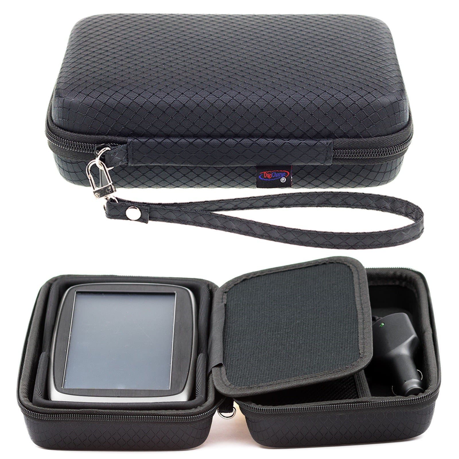 Black Hard Carry Case For TomTom Start 62 60 Via 62 6'' GPS Sat Nav With Accessory Storage and Lanyard