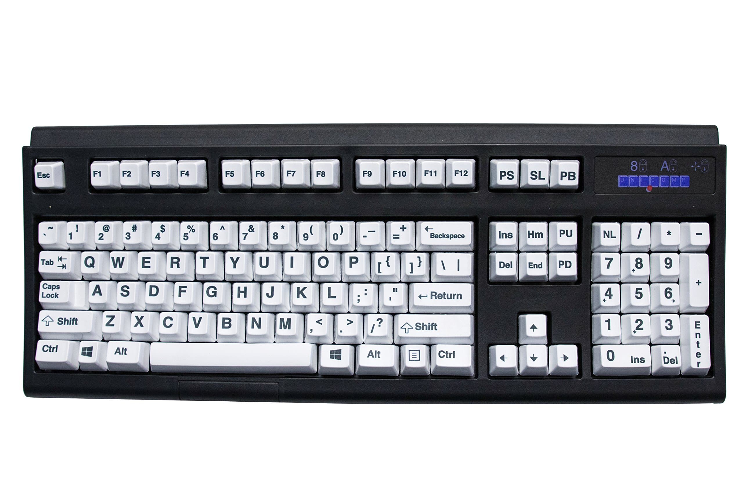 Unicomp Ultra Classic Model M Black Buckling Spring 104 Key Large Font USB Keyboard