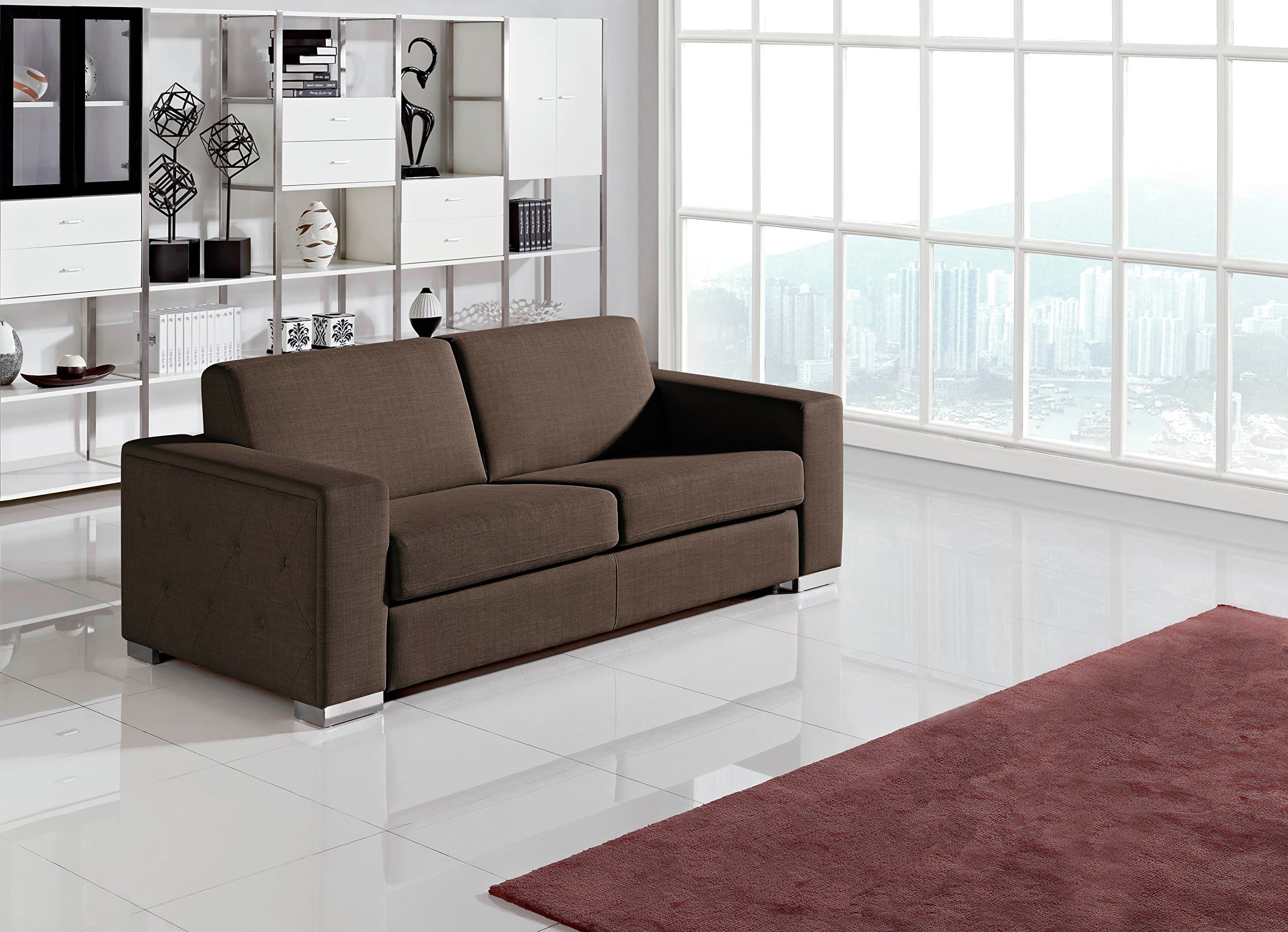 Divani Casa Mineral Modern Brown Fabric Sofa Bed