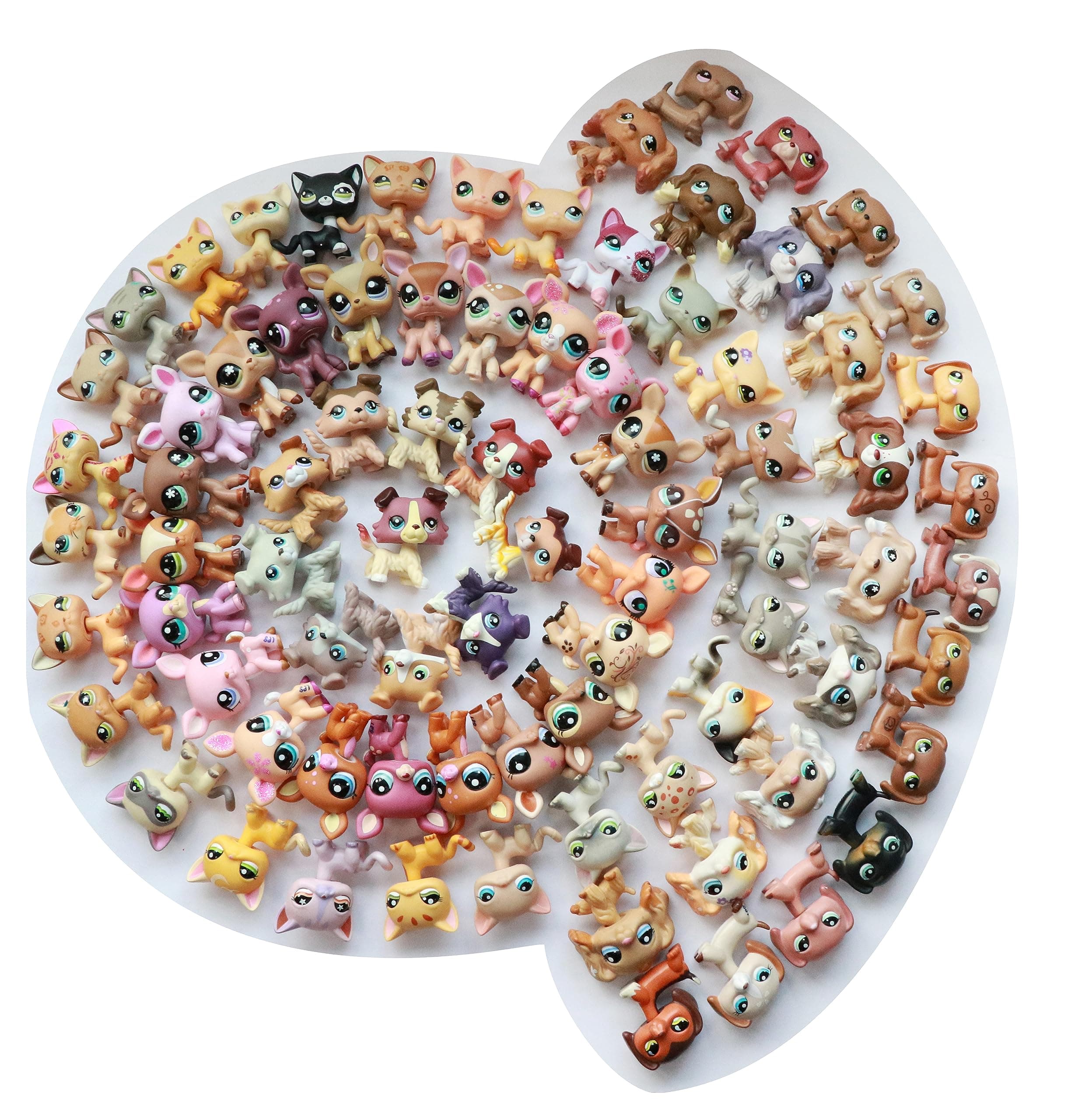 LPSBC LPS Figures Pets Random 5 PC Cat and Dog Kitten Puppy Deer Cocker Spaniel Action Cartoon Collection Kids Toy Gift