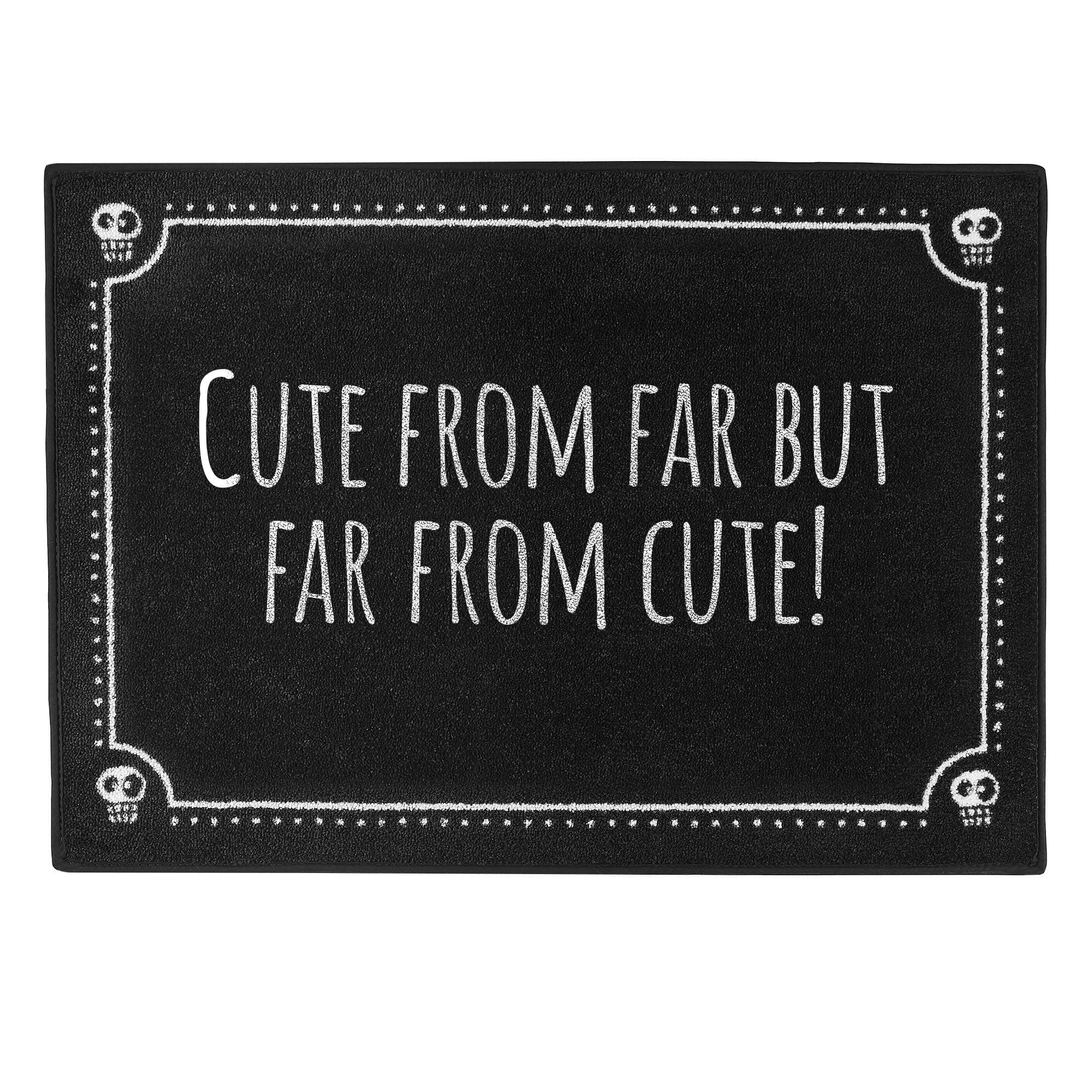 Misfortune Cookies Doormat "Cute from far"