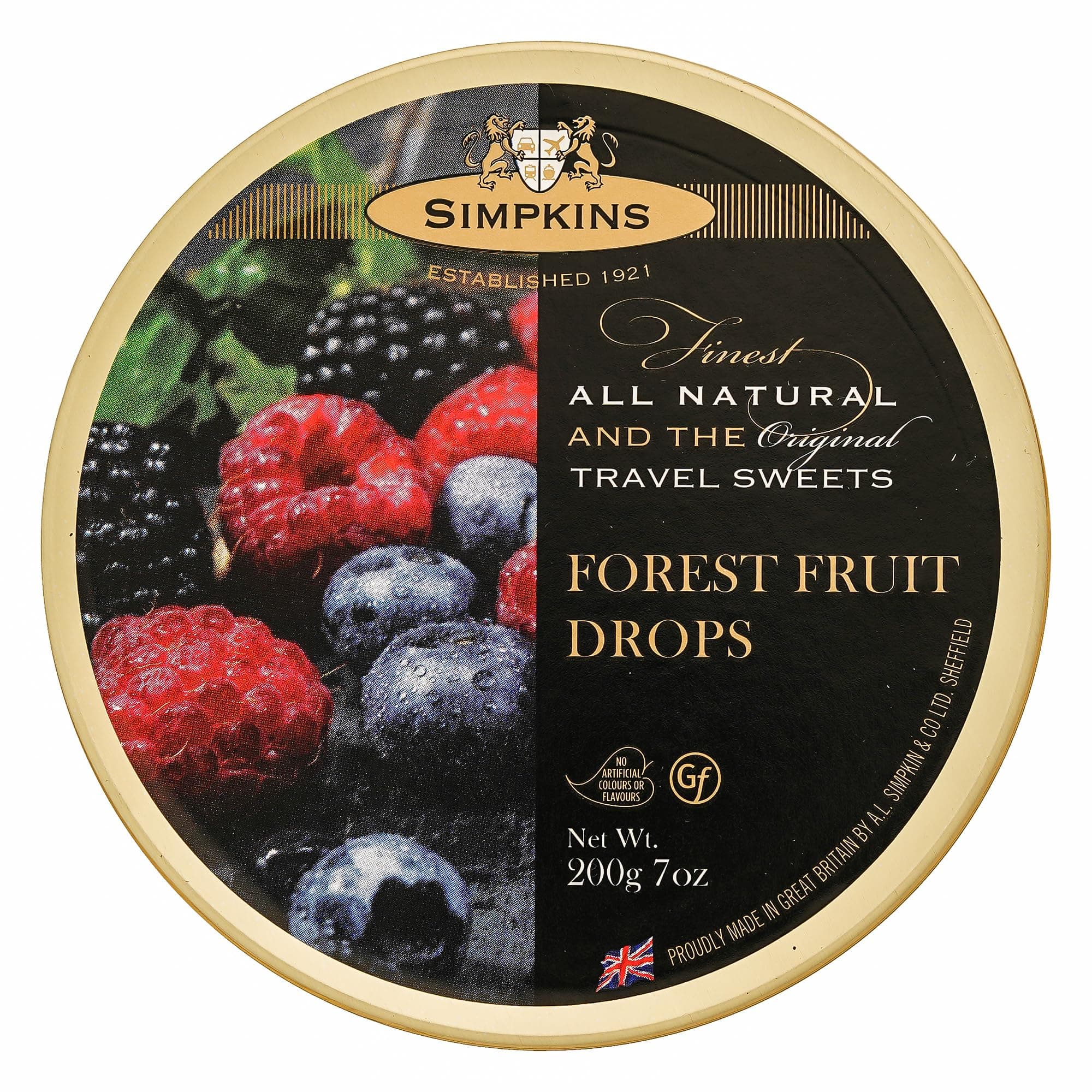 Forest Fruit Travel Sweets 200g Tin