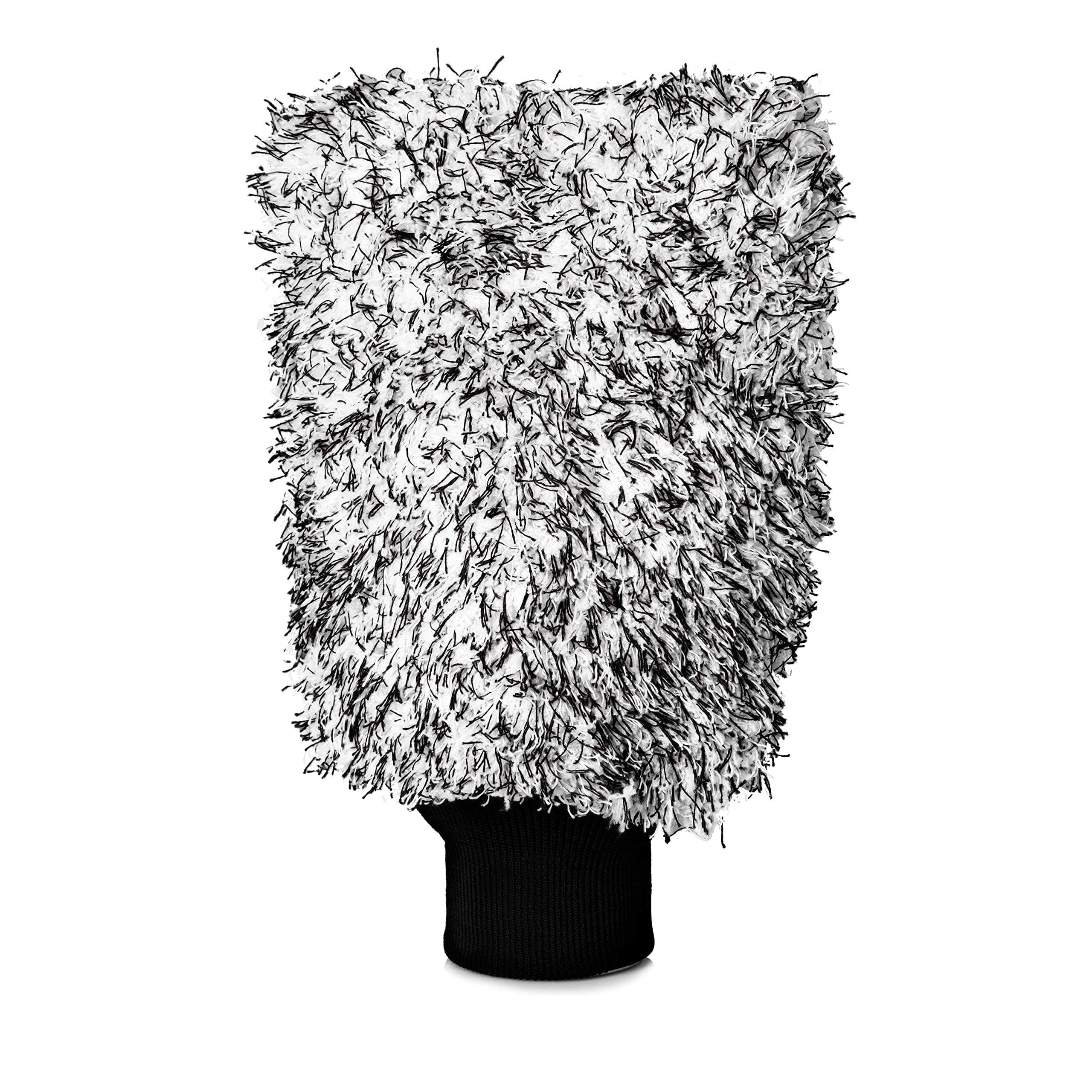 Adam's Polishes Microfiber Car Wash Mitt, Car Sponge Wrapped in Soft, Plush Fiber Cloth Material, Safe Washing with Any Car Soap, Bucket, Foam Gun, Foam Cannon, Other Cleaning Supplies
