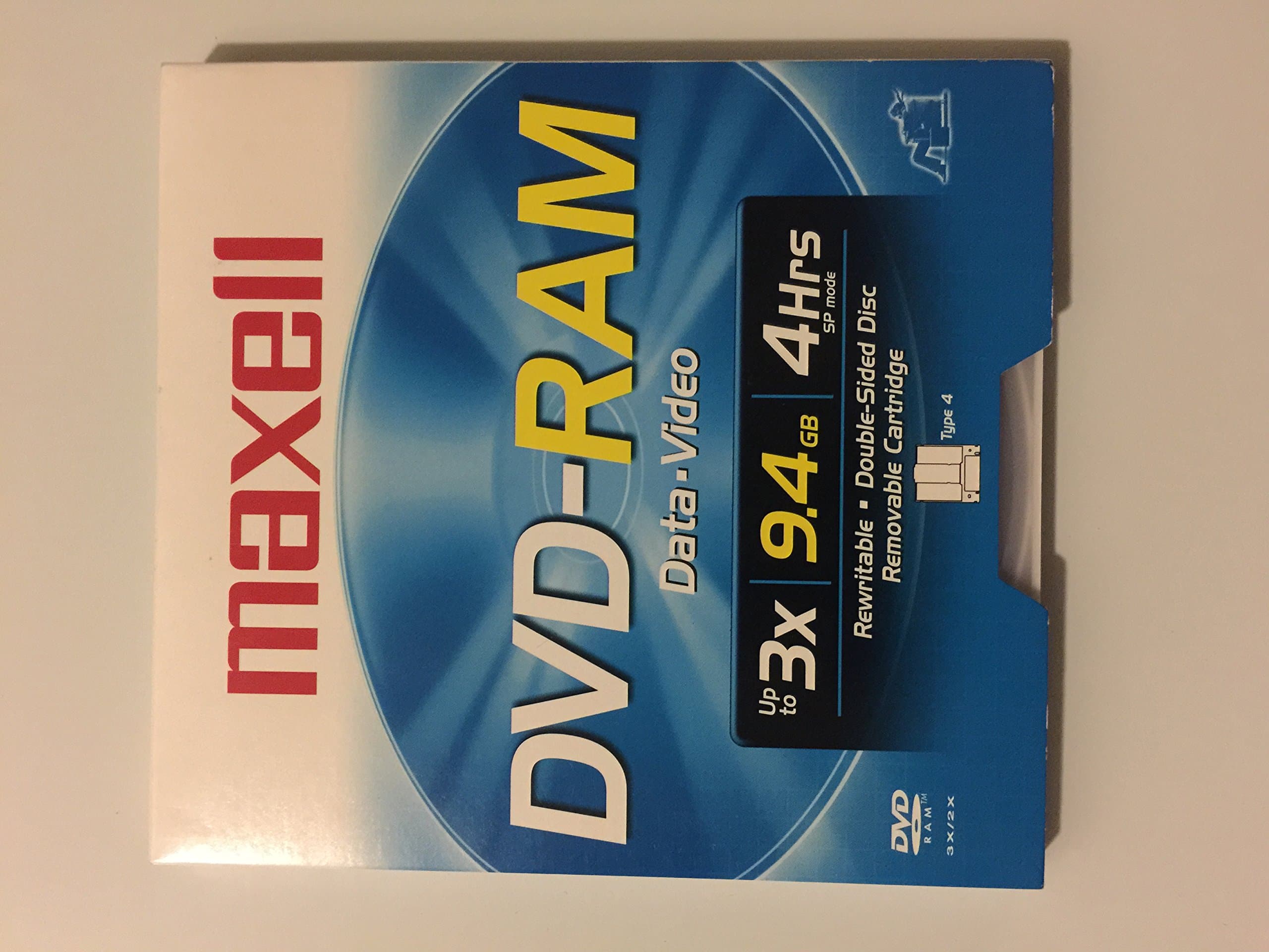 Maxell DVD-RAM Media 9.4GB Double Sided Rewritable (1-Pack)