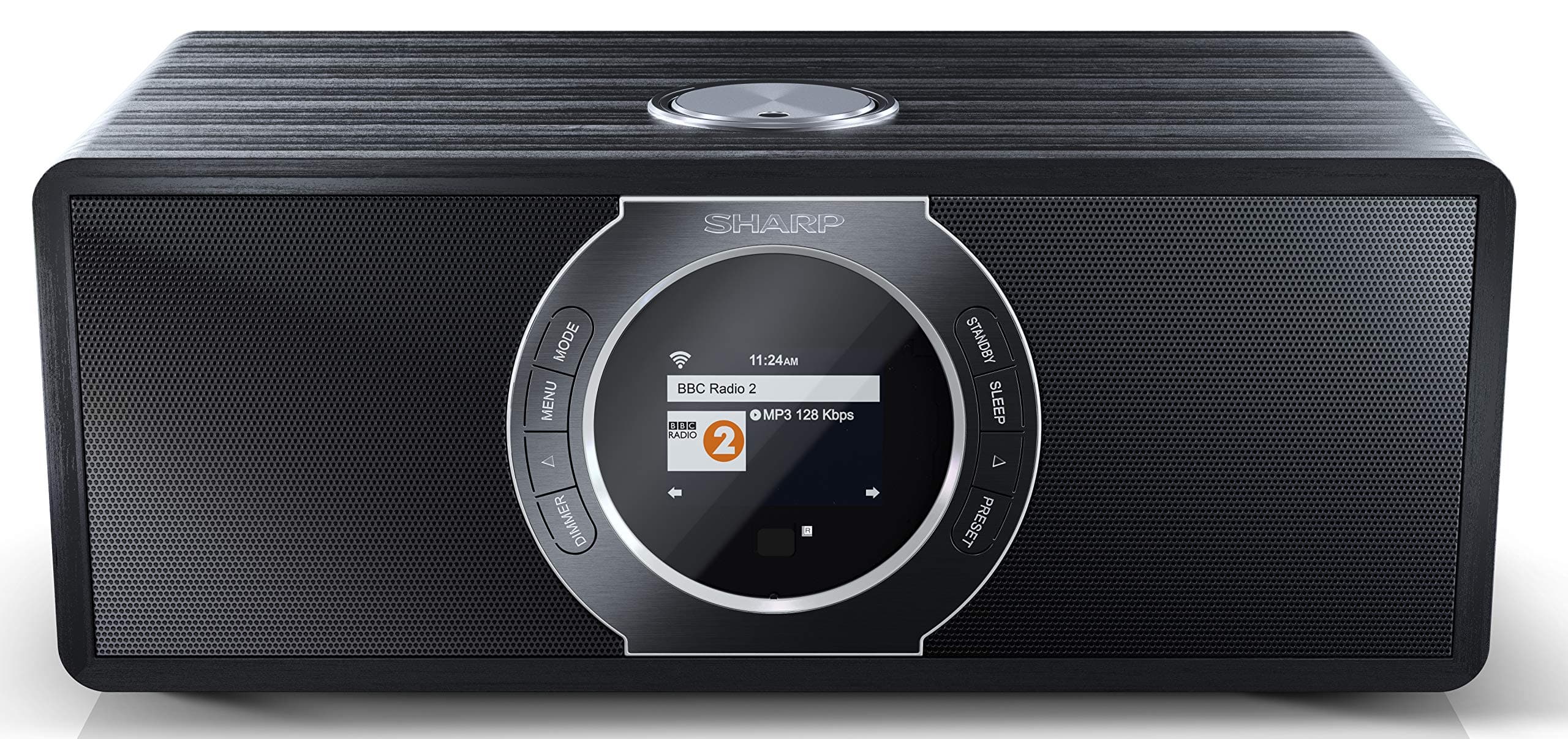 SHARP DR-I470(BK) 30 W Internet DAB+ & FM Stereo Digital Smart Radio with Wi-Fi, Bluetooth, TFT Colour Display, Alarm & Remote Control - Black