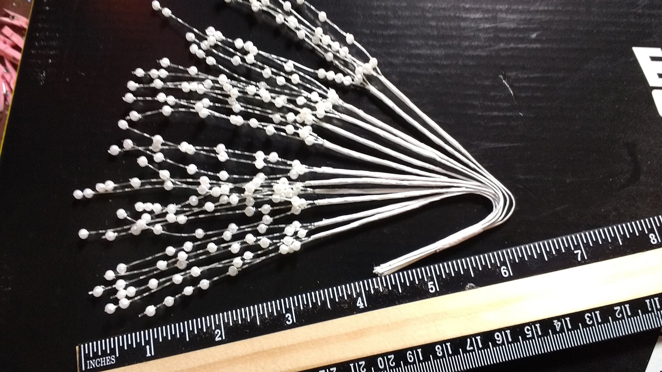 Pearl Sprays, White, 3mm., 72 Stems per Purchase.