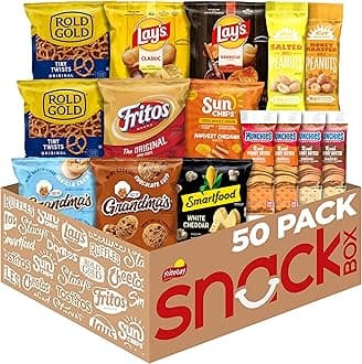 Frito-Lay Sweet & Salty Snacks, Variety Mix of Cookies, Crackers, Chips & Nuts, 4.13 Pounds, (Pack of 50)
