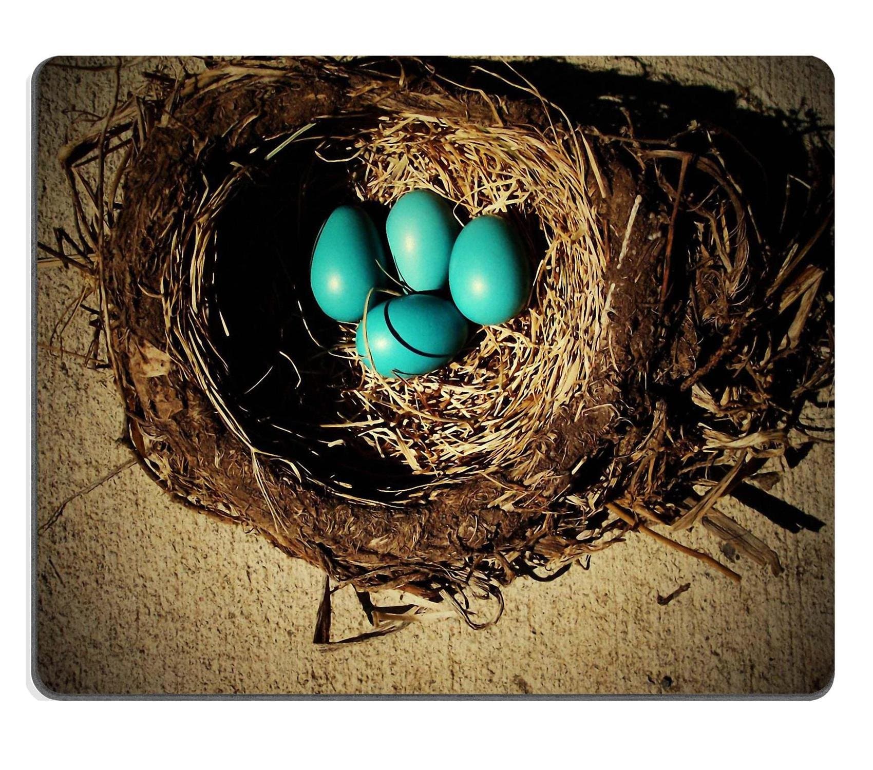 egg nest bird robin birth spring life baby QZone Customized Made to Order Cloth with Neoprene Rubber Mouse Pads