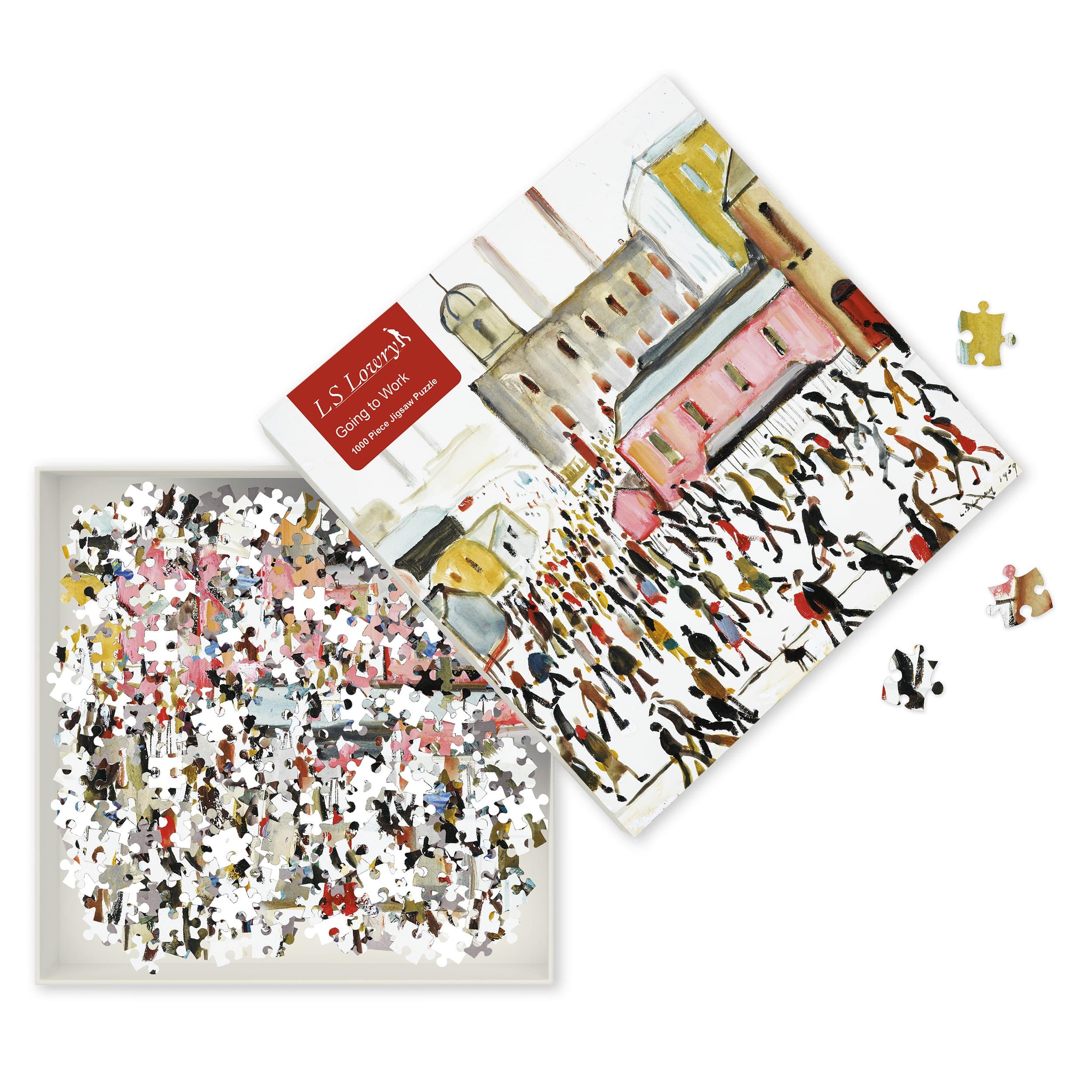 L.S. Lowry: Going to Work Jigsaw (1000-piece jigsaws): 1000-piece Jigsaw Puzzles, Silver