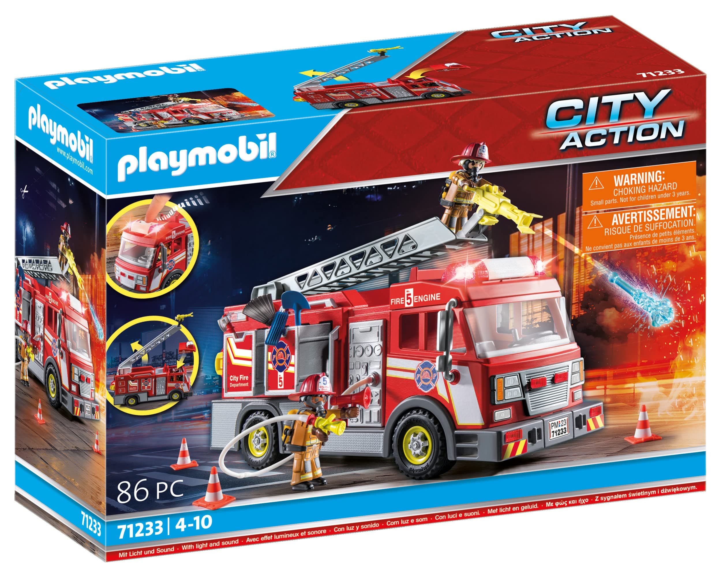 PLAYMOBIL Fire Engine - 2023 Version - Multi-Colour