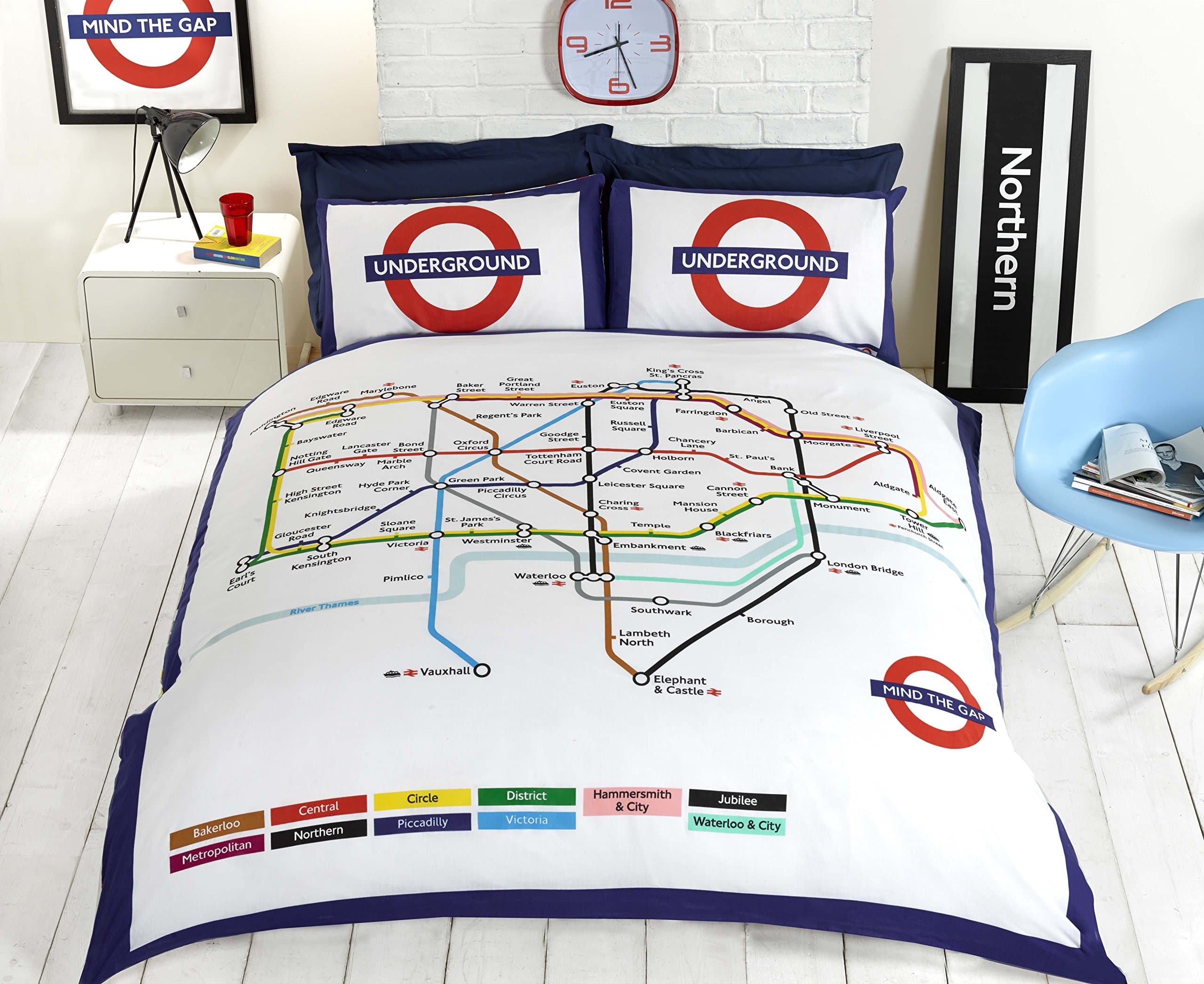 London Underground King Duvet Set