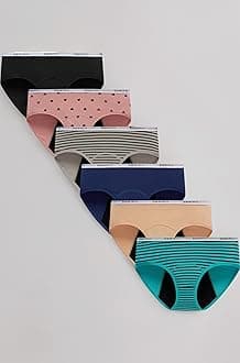 Demifill Teen Girls Period Panties Juniors Leak-Proof Underwear Soft Protective Briefs, Color-001, 10-12 Years