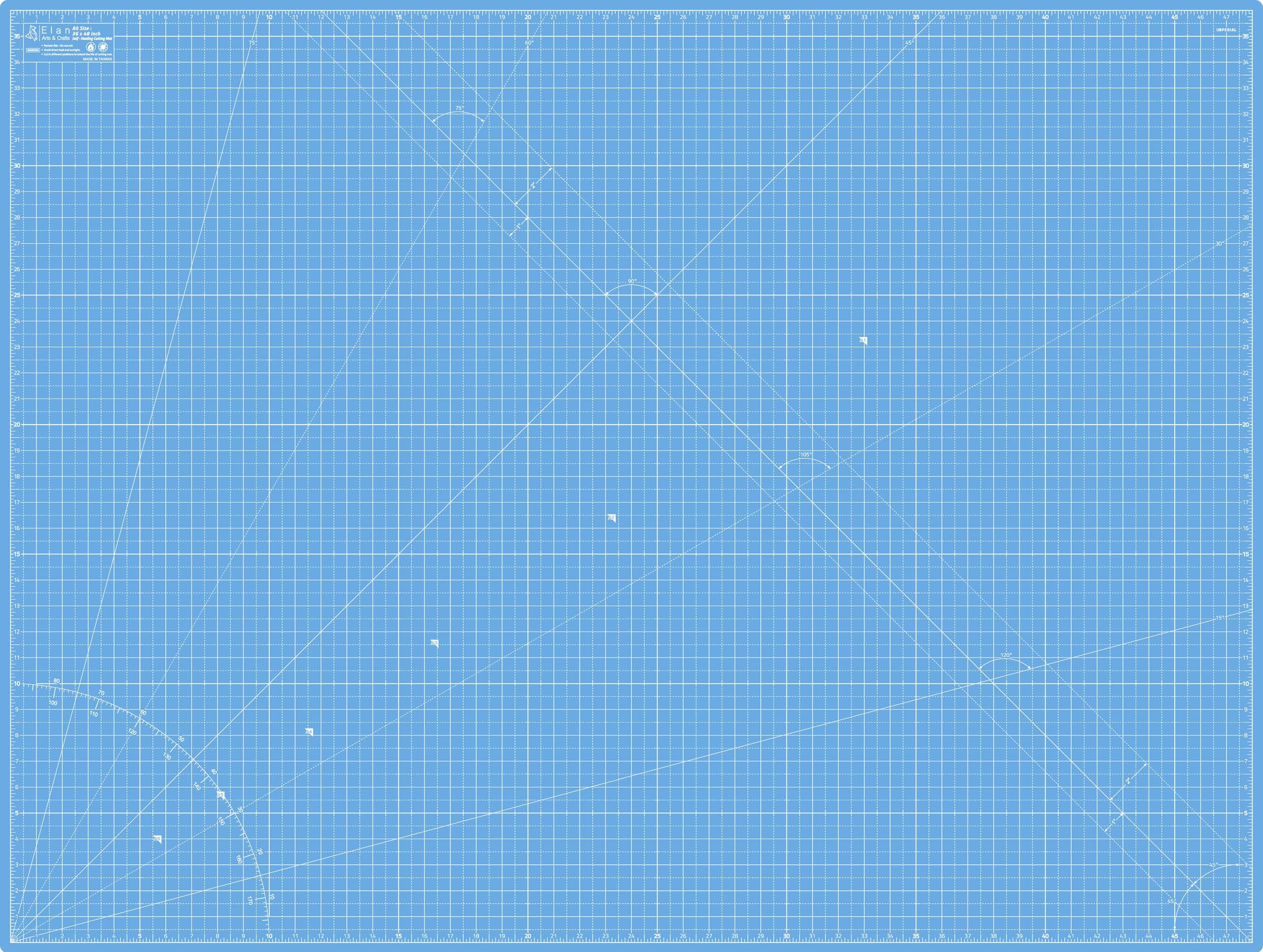 Elan Cutting Mat A0 Blue, Extra Large Self Healing Cutting Mat 36 x 48 Inch, 5-Ply Craft Board Blue, Hobby Board for Crafts 36x48 Inch