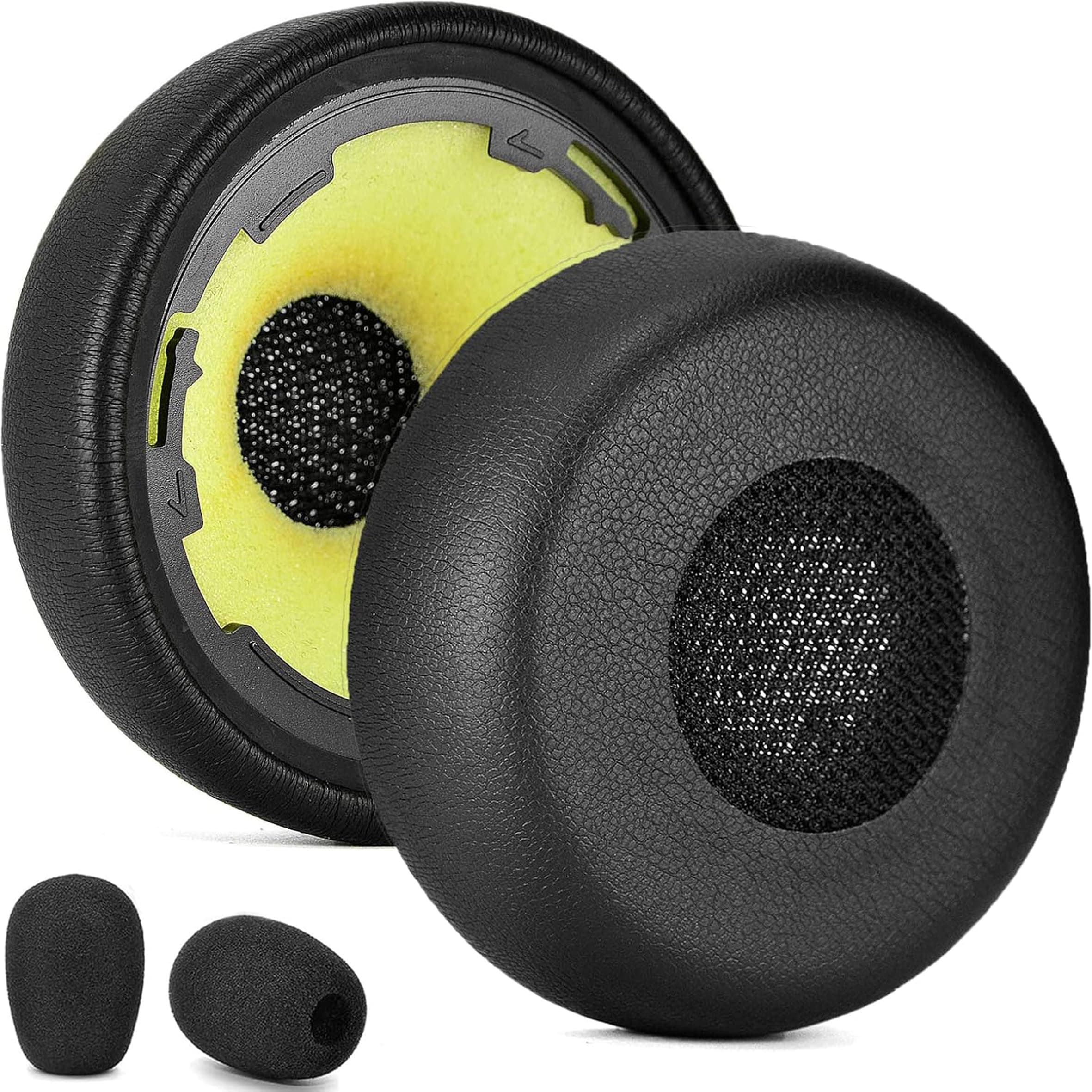 Evolve 75 Earpads and Mic Foam Replacement Ear Pads Ear Cushions Compatible with Jabra Evolve 75(75UC 75MS 75SE) Headphones(Do not fit Jabra Evolve2 75 PC) (Protein Leather)