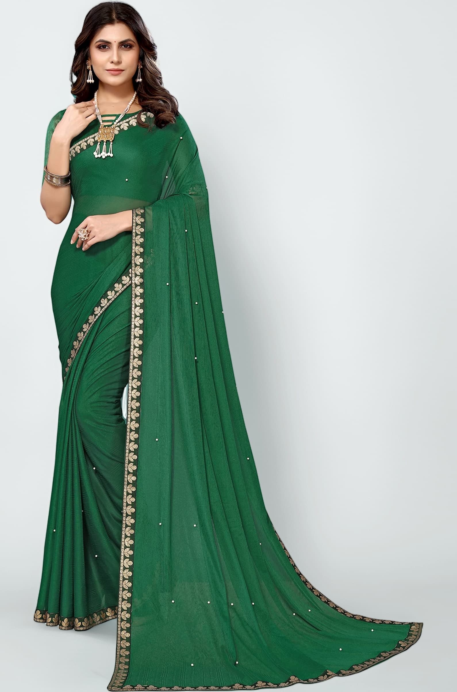 Yashika Womens Lycra Blend Saree