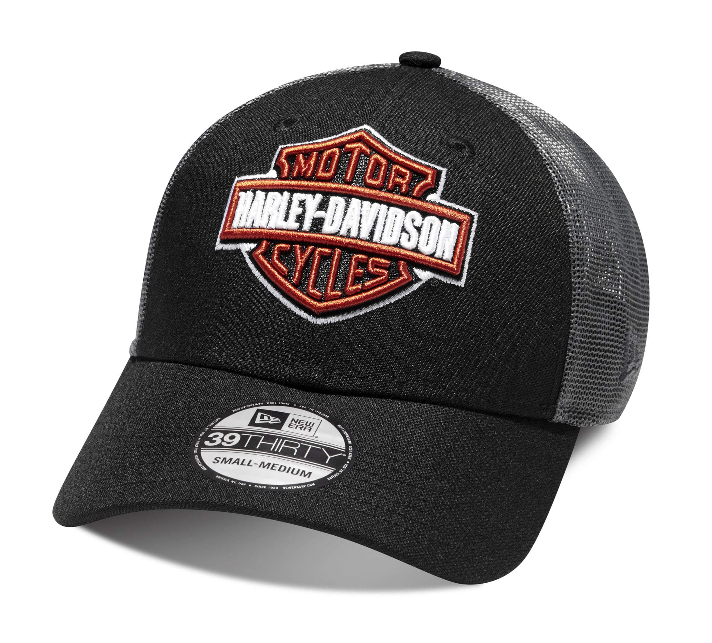 Harley-Davidson Men's Contrast Back 39Thirty Cap(Medium) Black/Grey
