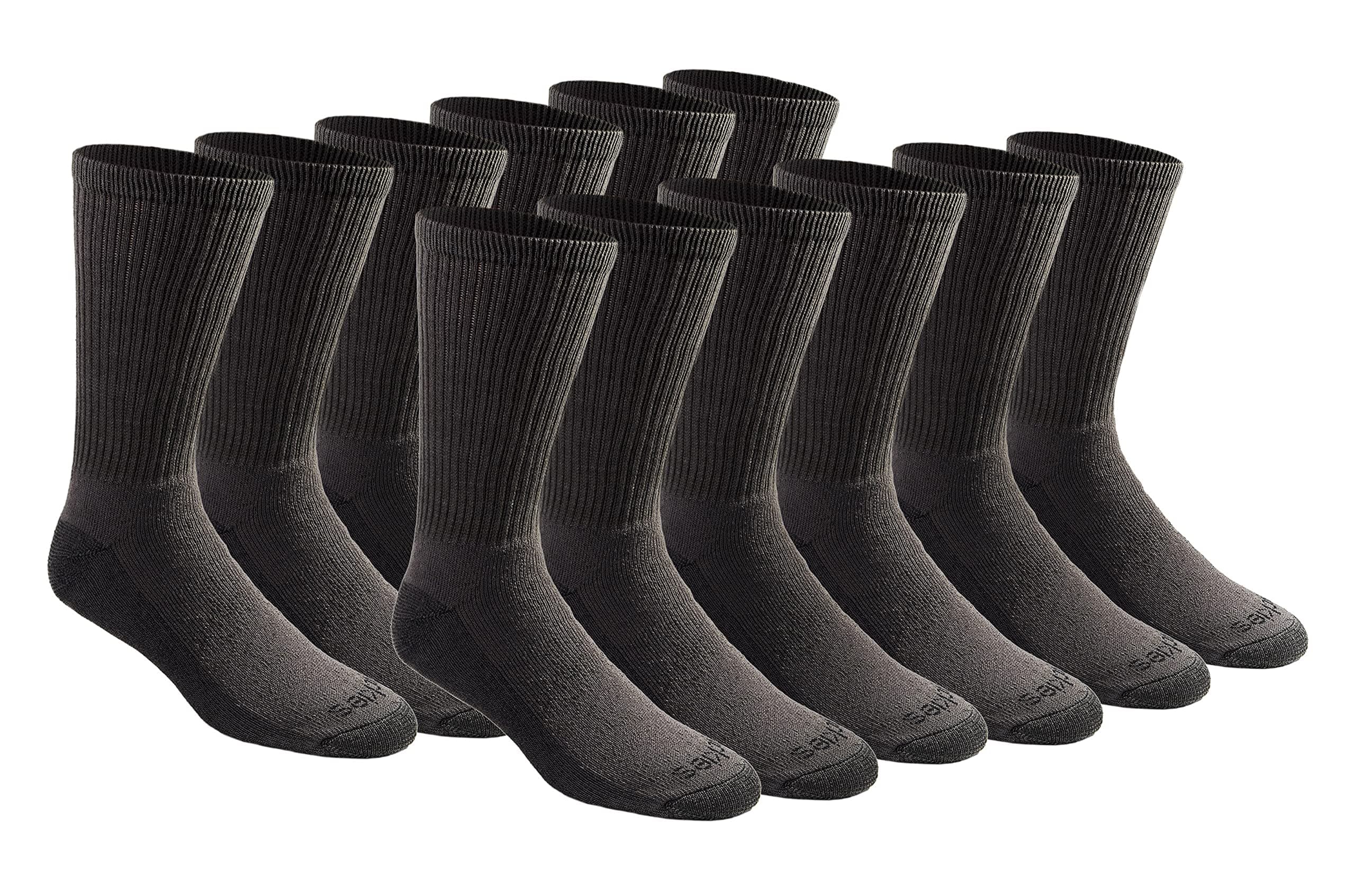 Dickies Men's Dri-Tech Essential Moisture Control Crew Socks (6 & 12 Pairs)